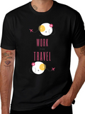 Work Travel T-Shirt - Modern Graphic Tee