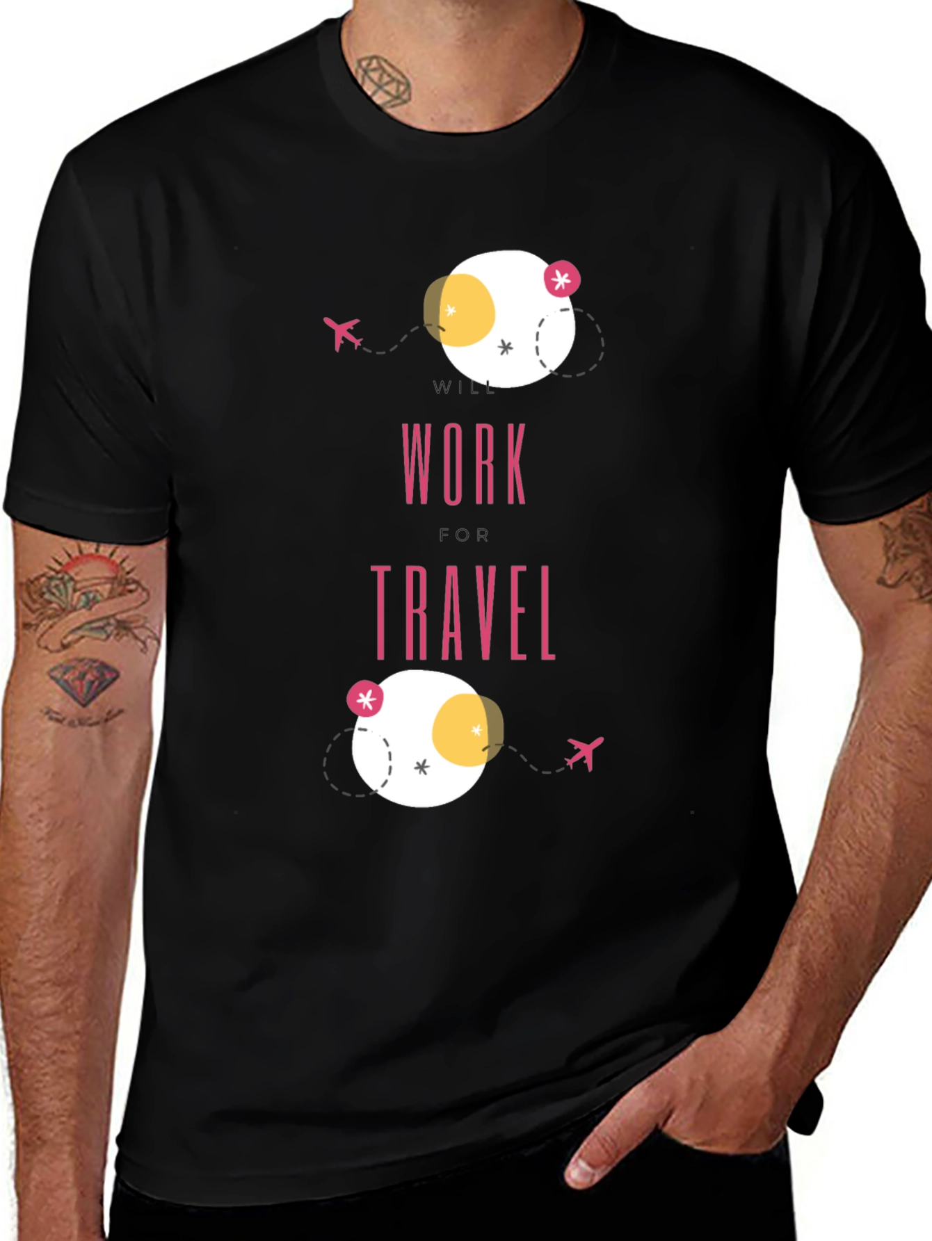 Work Travel T-Shirt - Modern Graphic Tee