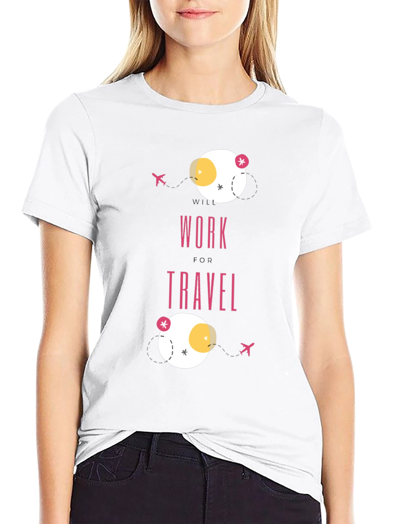 Work Travel T-Shirt - Modern Graphic Tee
