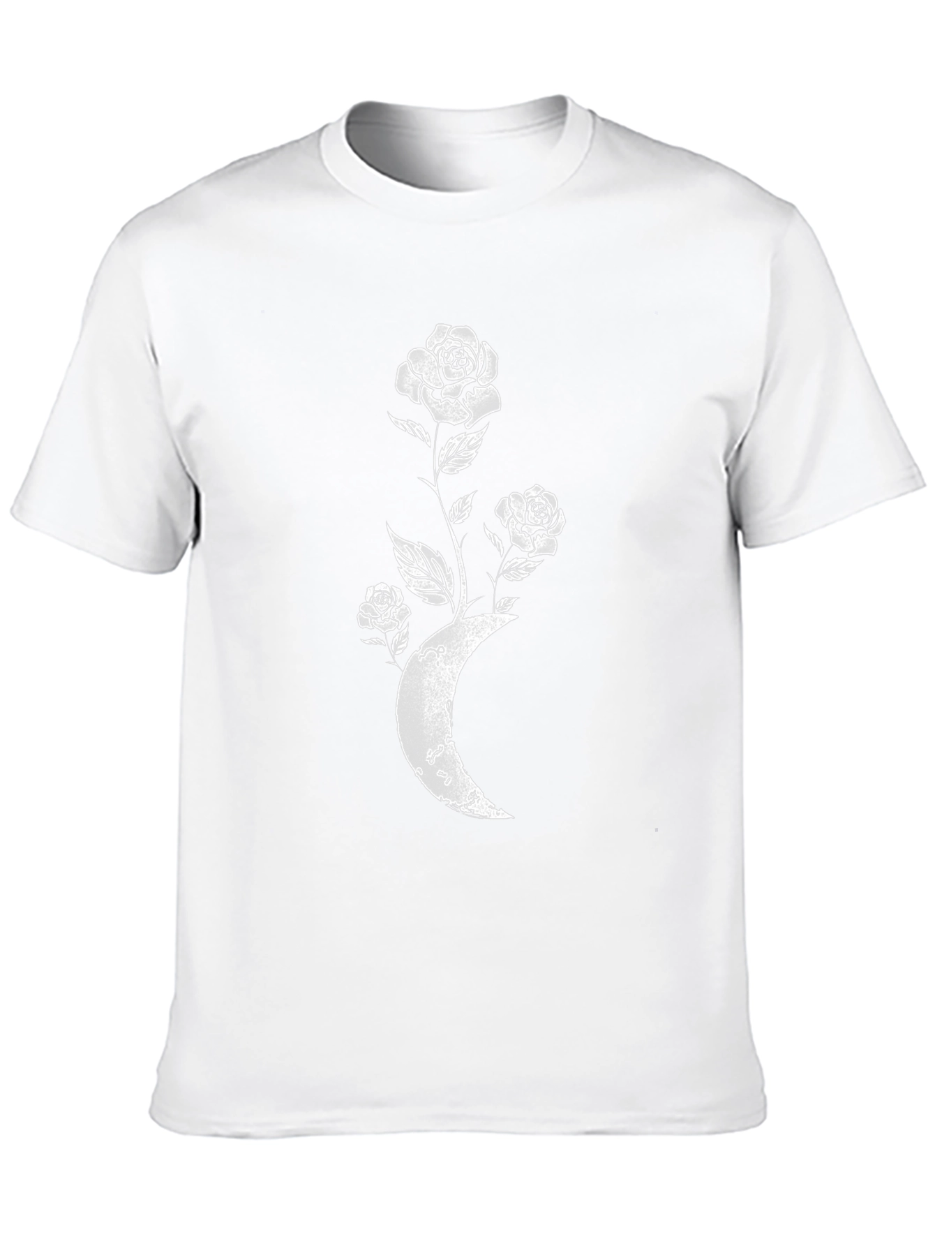 Moon Rose Graphic Tee - Stylish Black T-Shirt