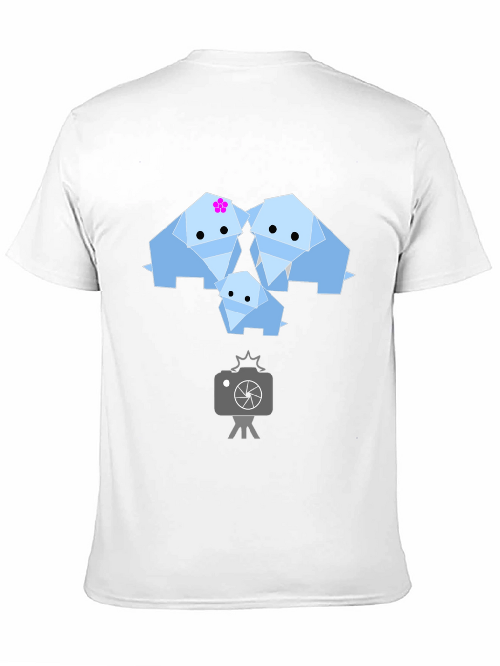 Origami Elephant Family Graphic T-Shirt