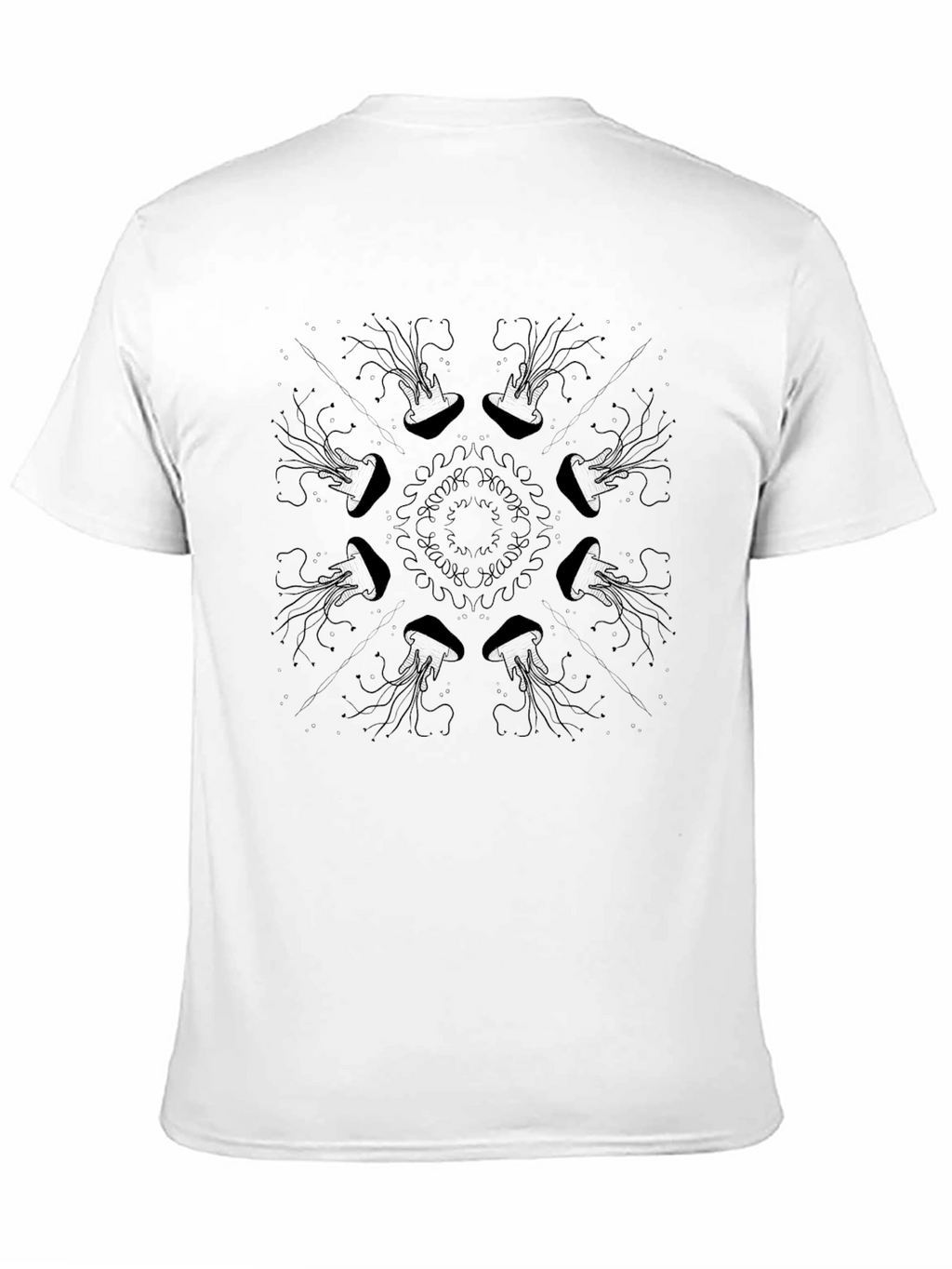 Jellyfish Mandala Black T-Shirt