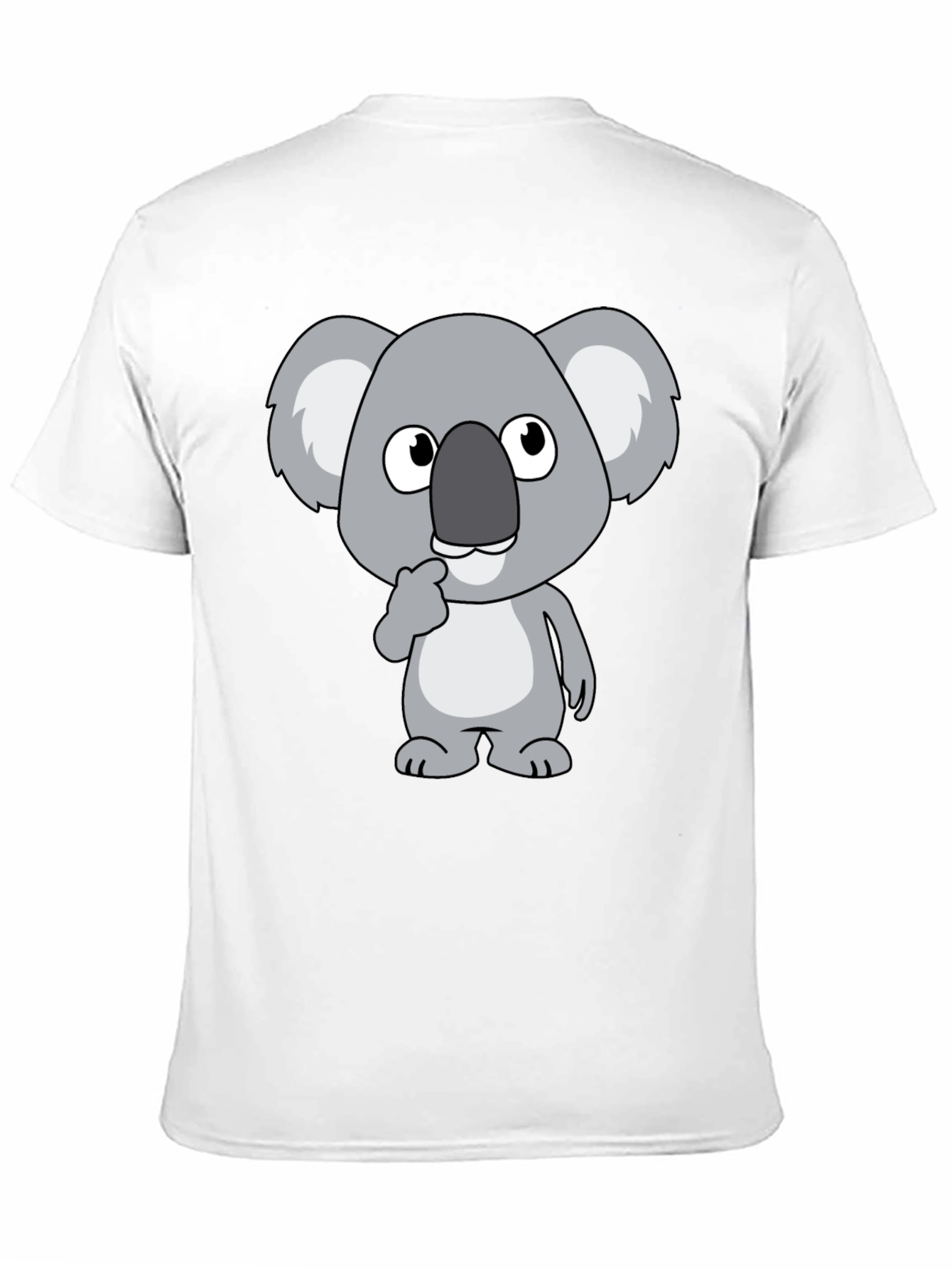 Koala Graphic Tee - Black Cotton Casual Shirt