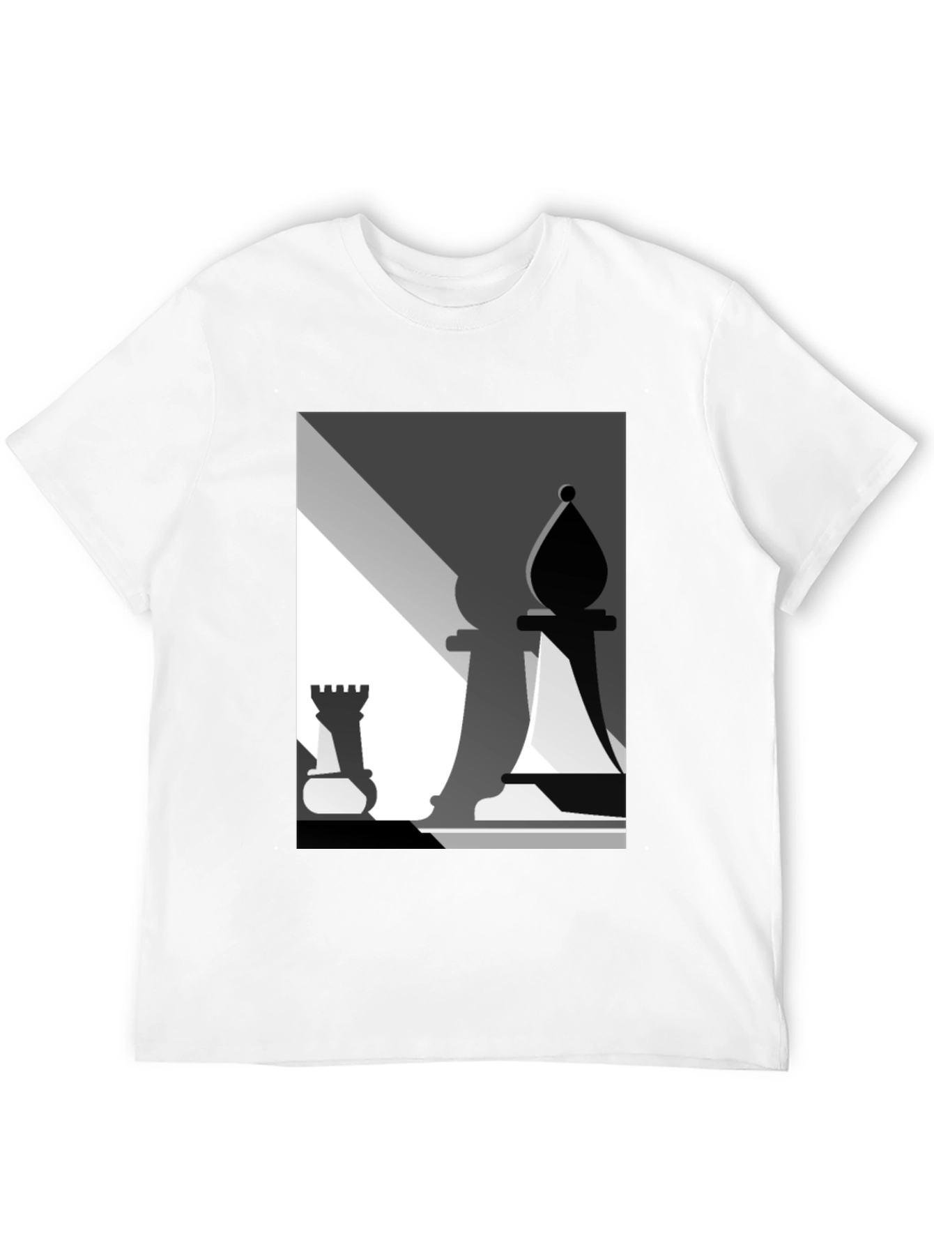 Chess Piece Graphic Tee - Modern Art Style T-Shirt