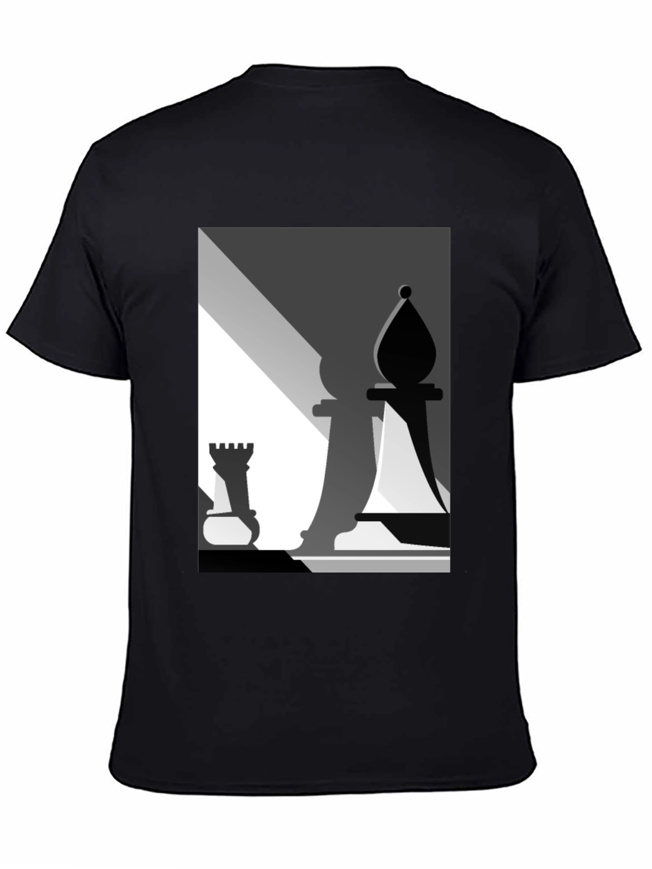 Chess Piece Graphic Tee - Modern Art Style T-Shirt