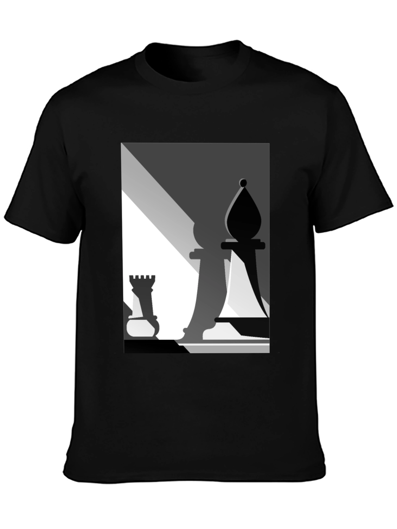 Chess Piece Graphic Tee - Modern Art Style T-Shirt