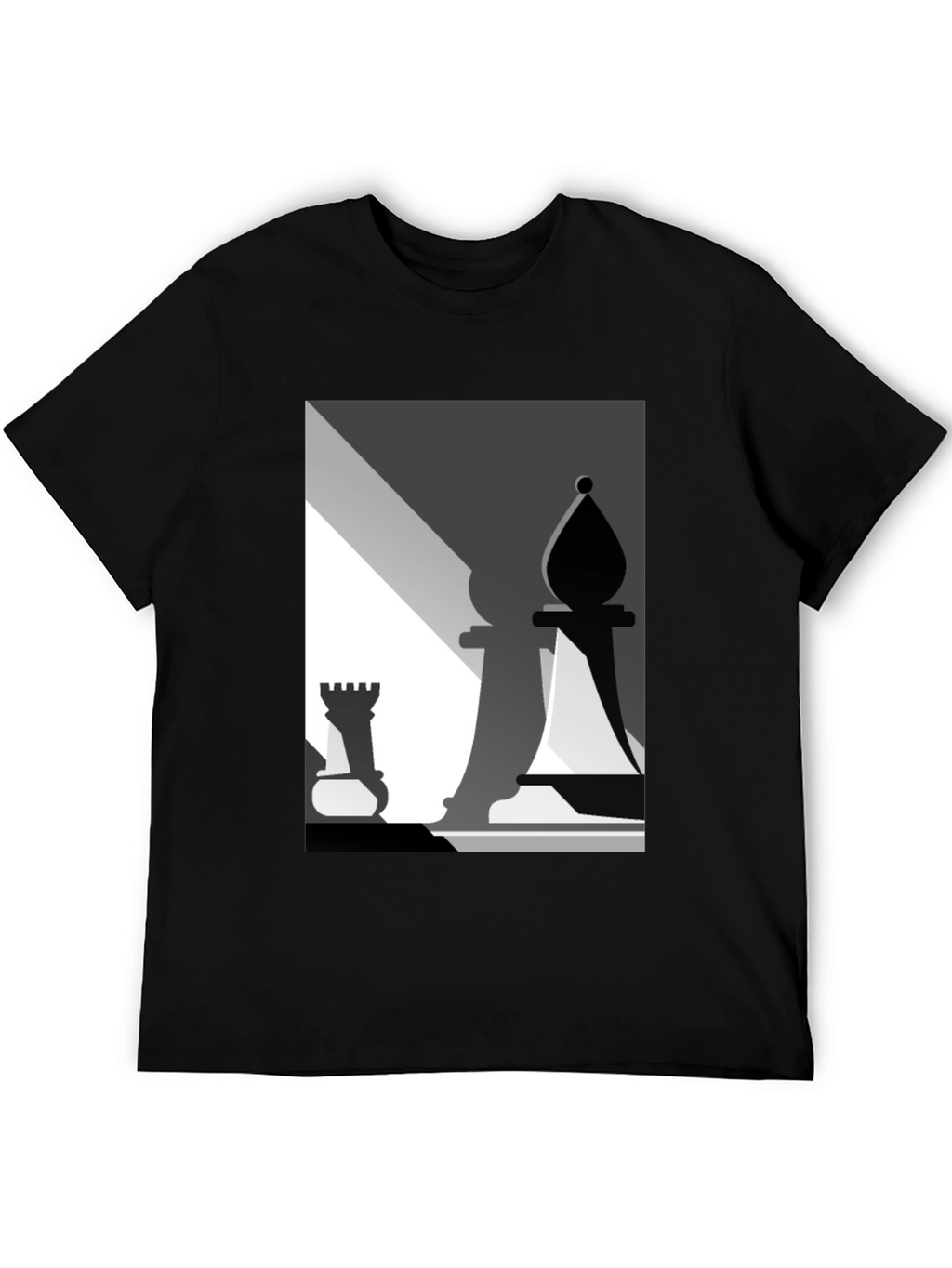 Chess Piece Graphic Tee - Modern Art Style T-Shirt