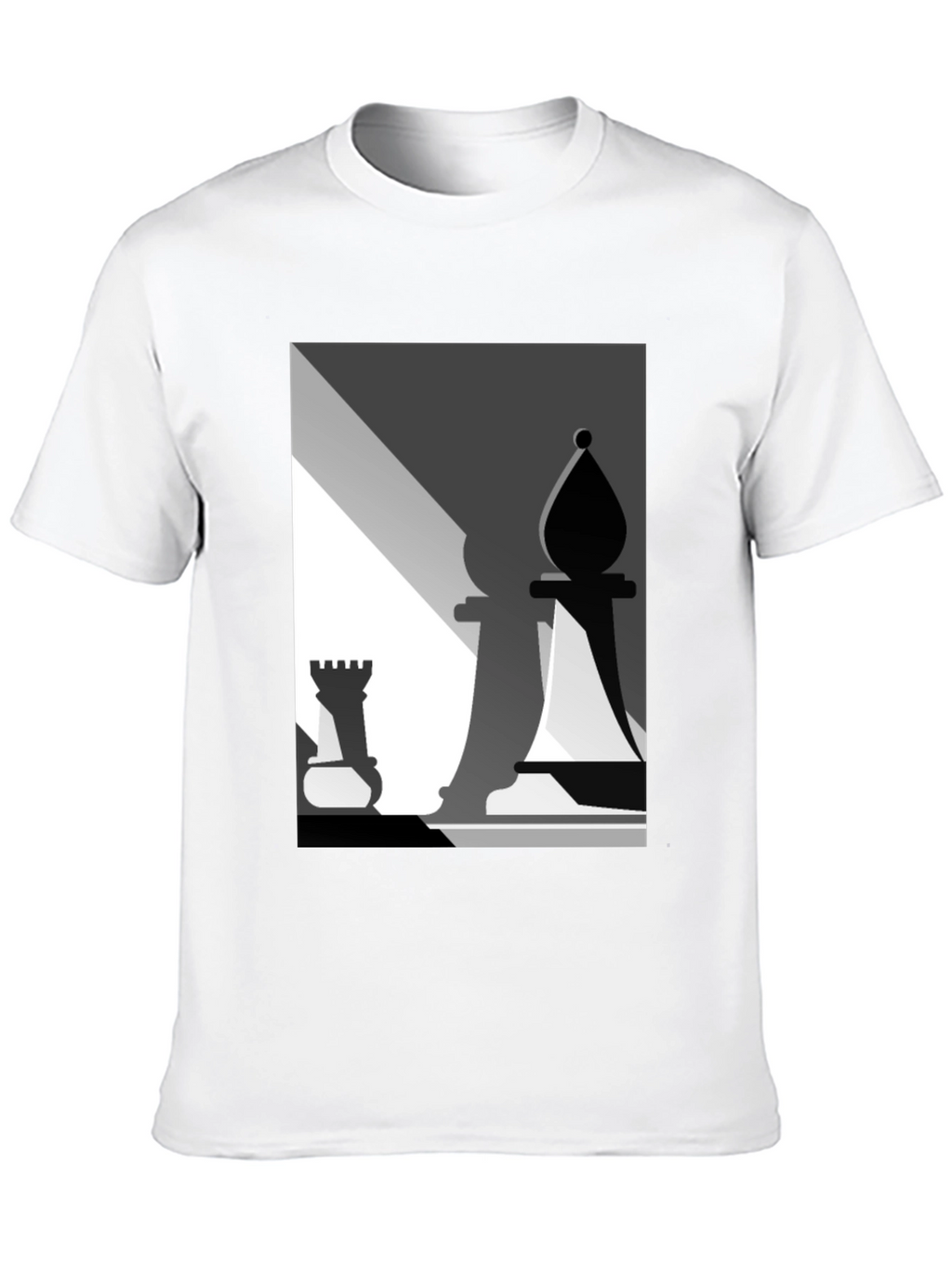 Chess Piece Graphic Tee - Modern Art Style T-Shirt