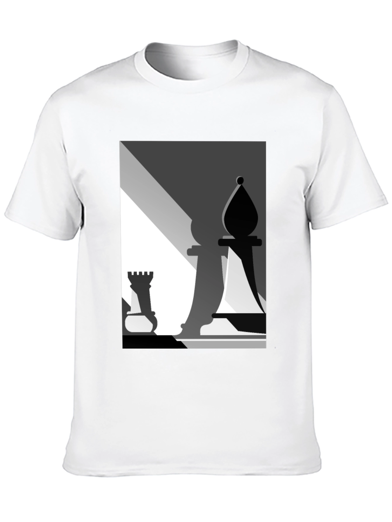 Chess Piece Graphic Tee - Modern Art Style T-Shirt