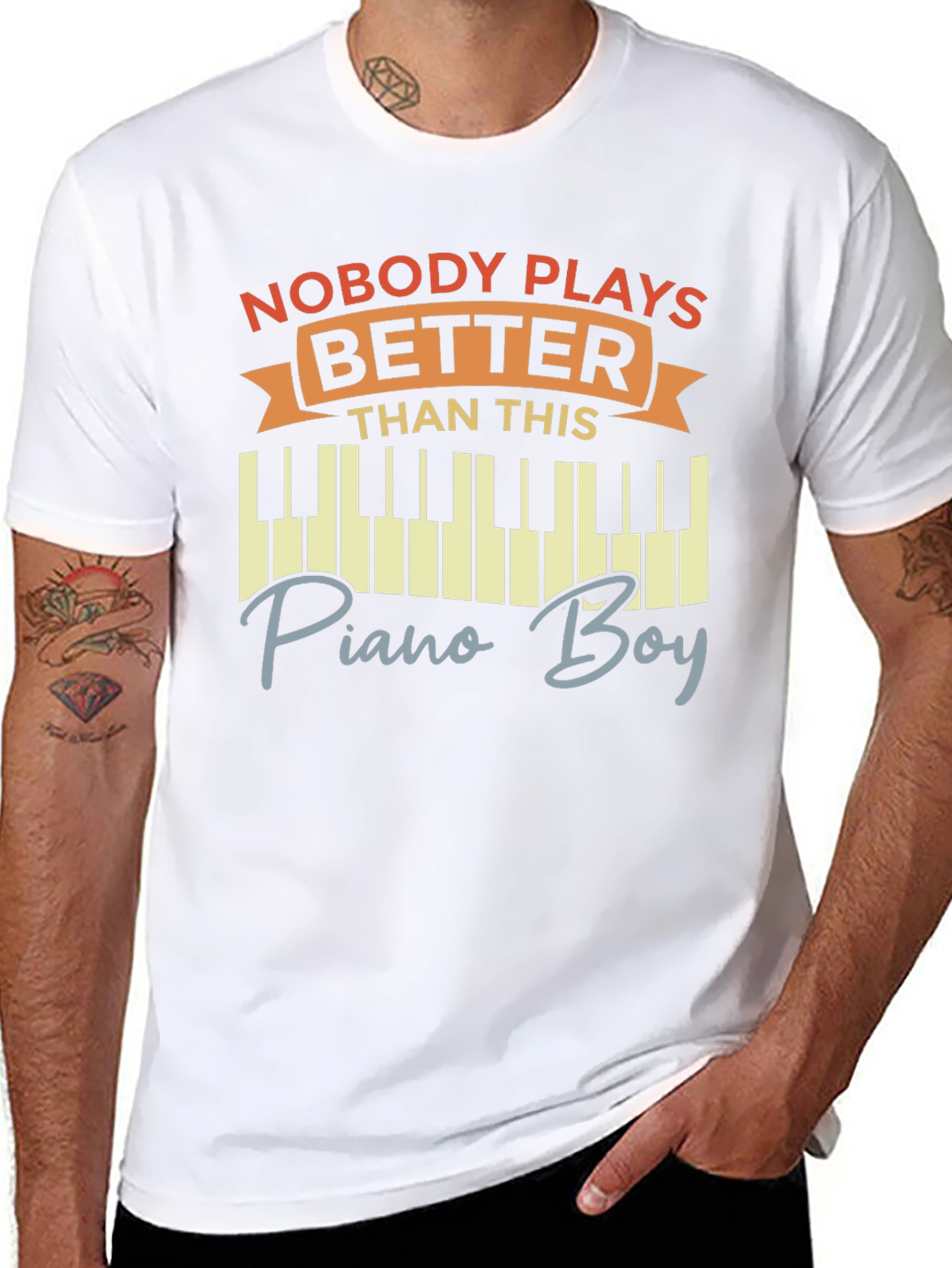 Nobody Plays Better Piano Boy T-Shirt