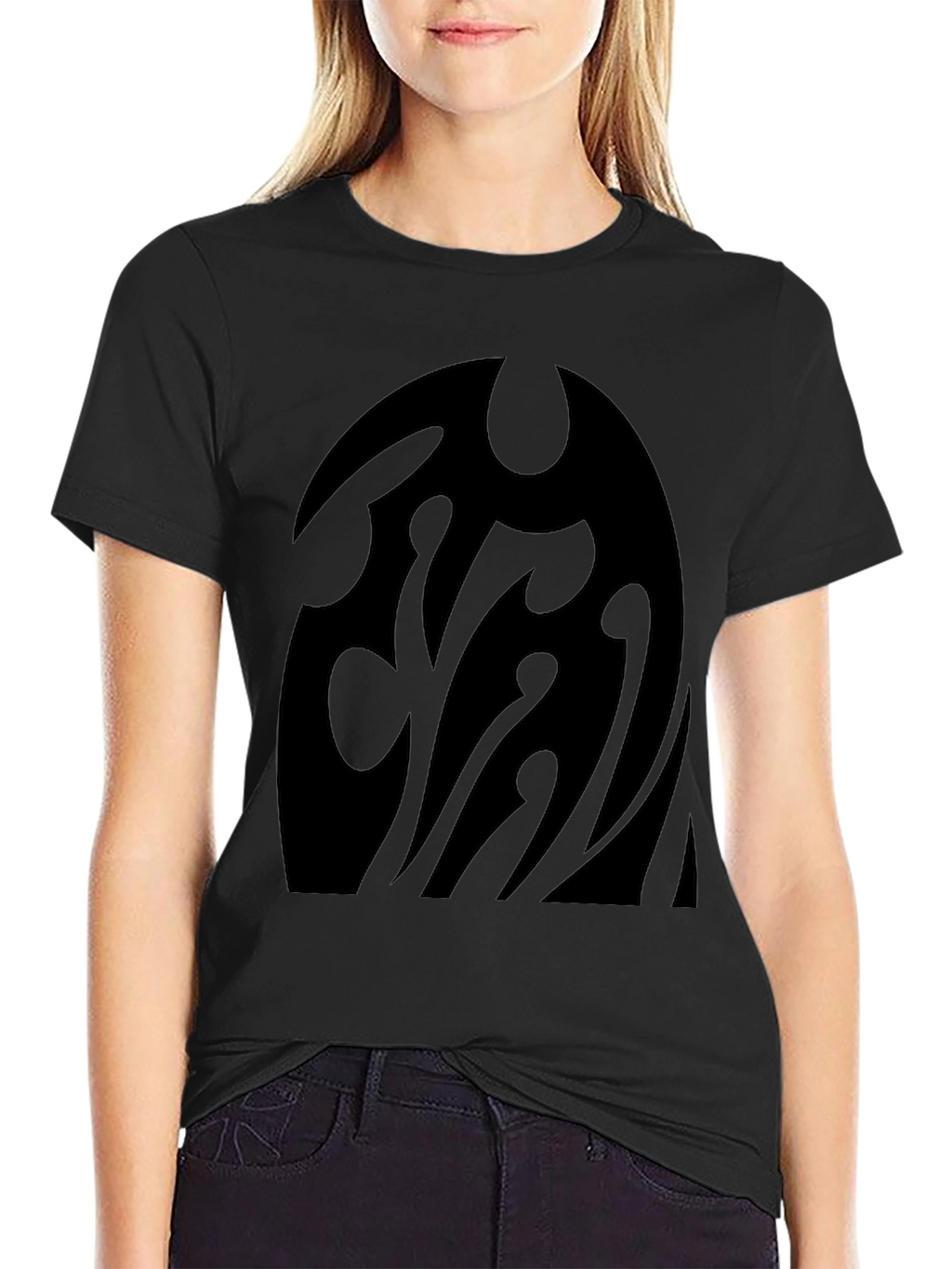 Black Graphic Tee - Abstract Dark Design T-Shirt