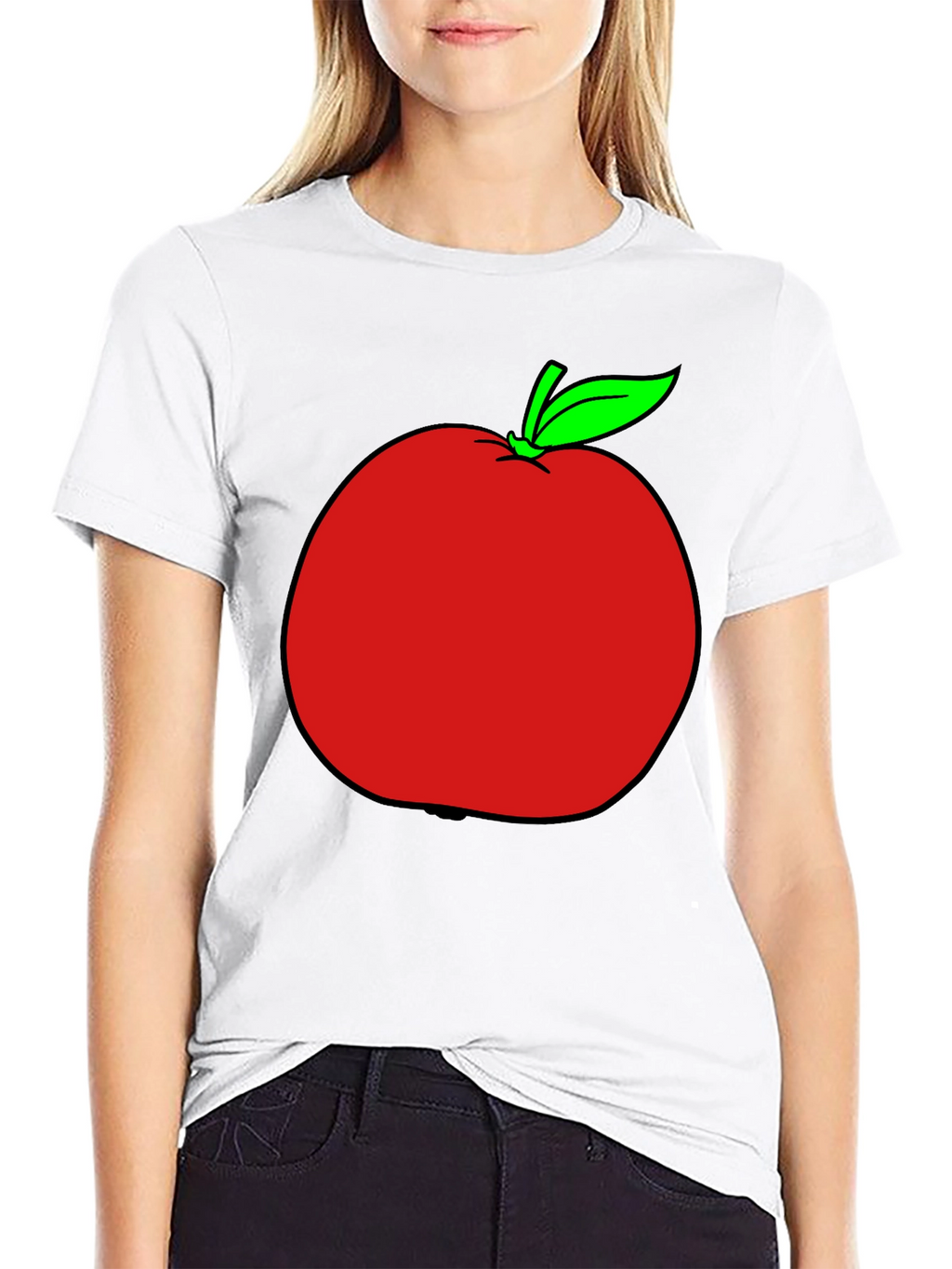 Apple Graphic T-Shirt - Casual Black Tee