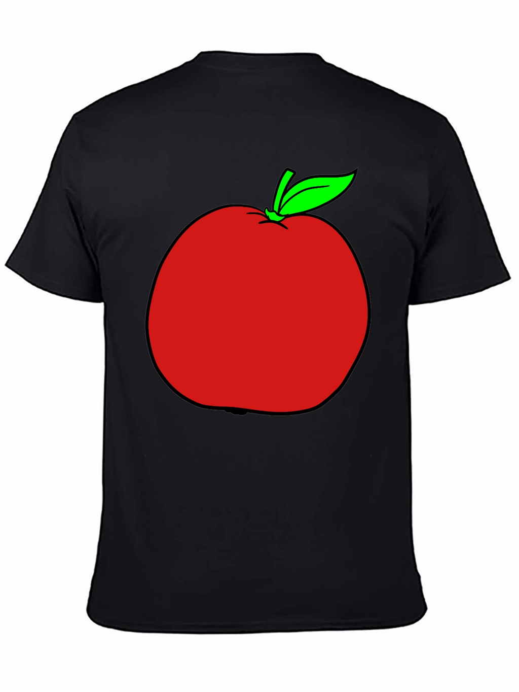Apple Graphic T-Shirt - Casual Black Tee