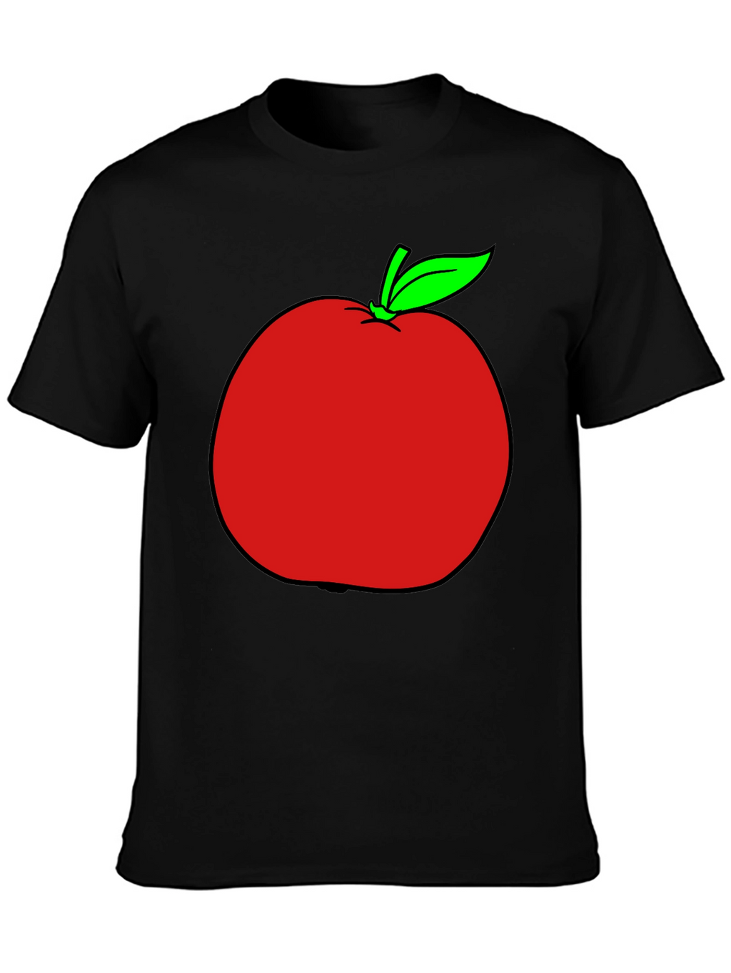 Apple Graphic T-Shirt - Casual Black Tee