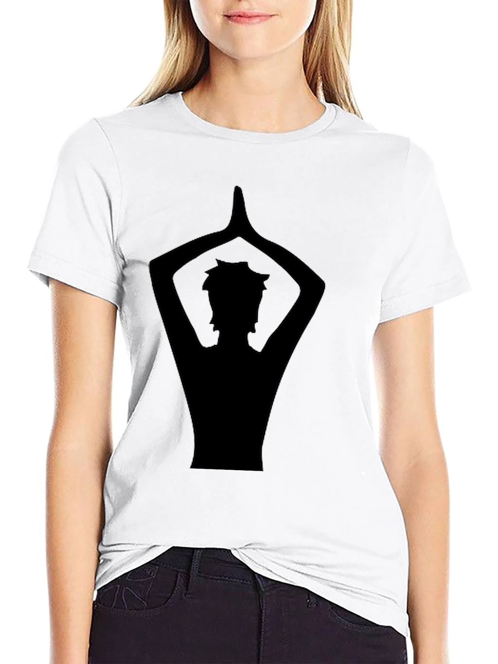 Yoga Silhouette Graphic Black T-Shirt