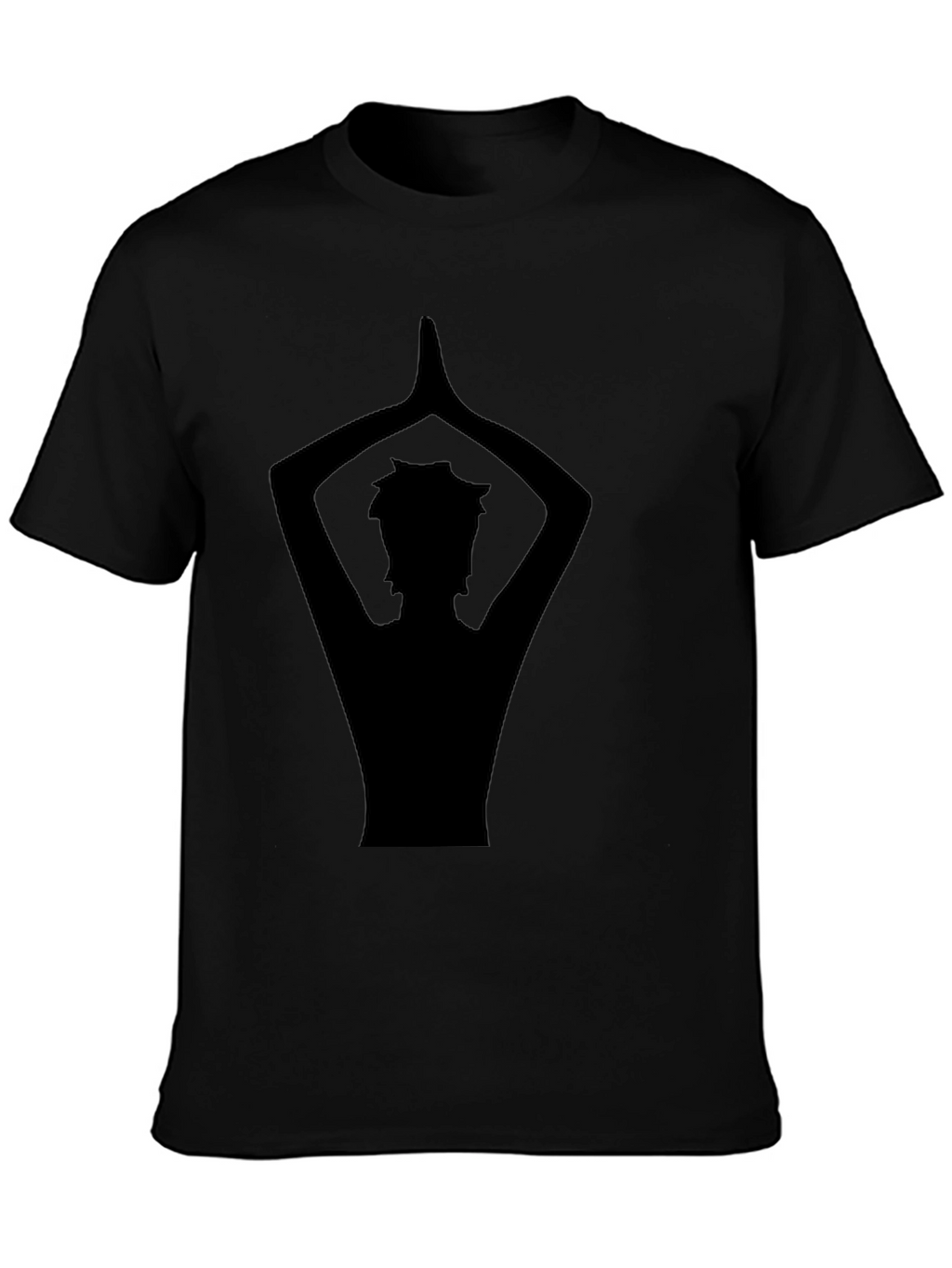 Yoga Silhouette Graphic Black T-Shirt