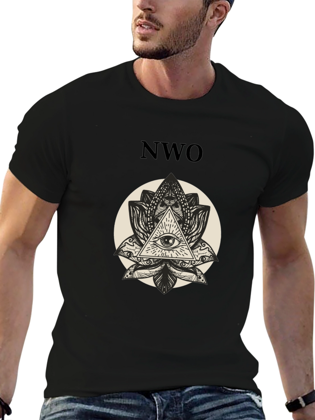 NWO Illuminati Eye Black T-Shirt