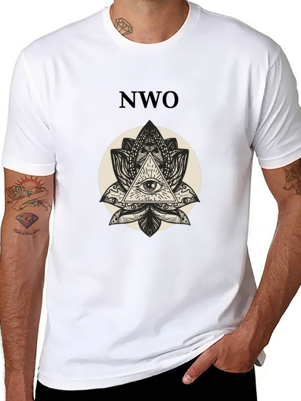 NWO Illuminati Eye Black T-Shirt