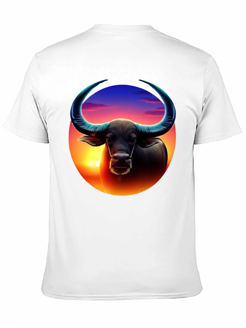 Sunset Buffalo Graphic Tee - Cool Design