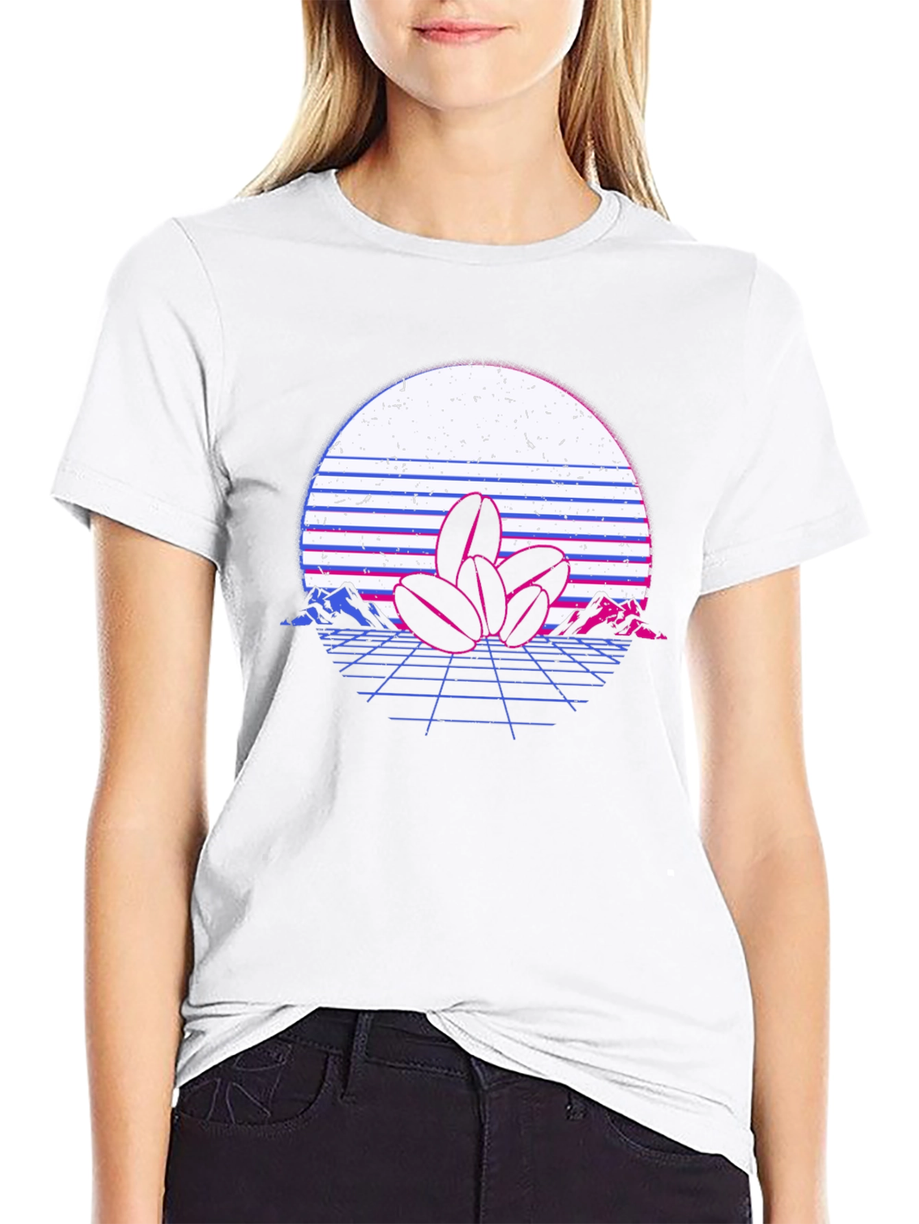 Retro Coffee Bean Graphic T-Shirt
