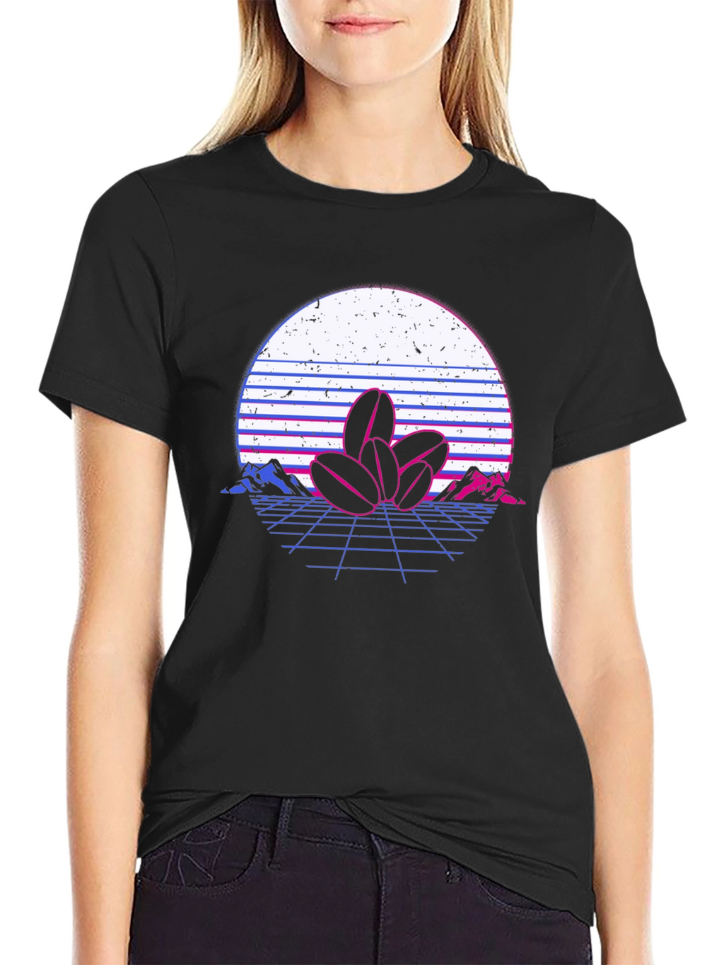Retro Coffee Bean Graphic T-Shirt