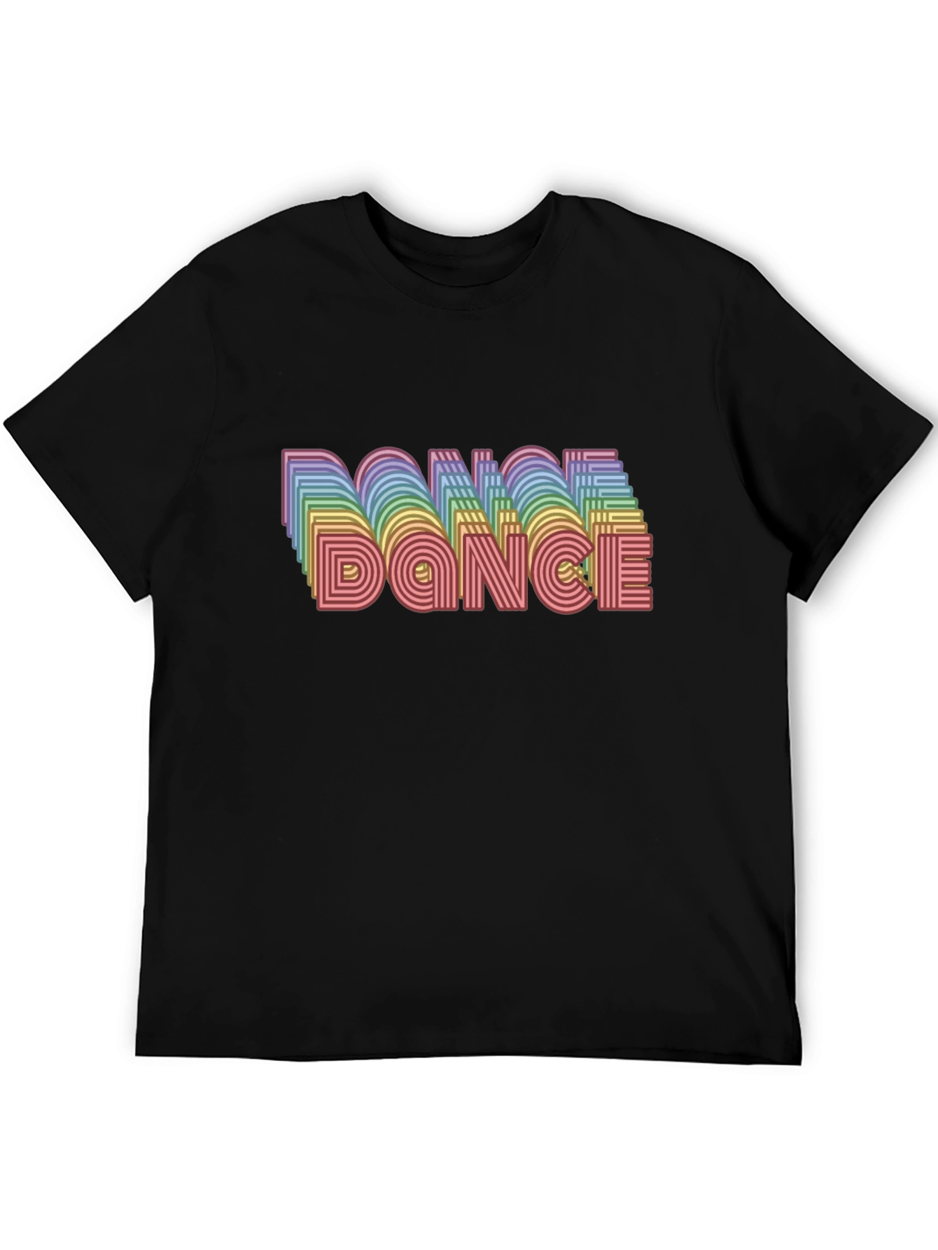 Retro Dance Graphic Black T-Shirt
