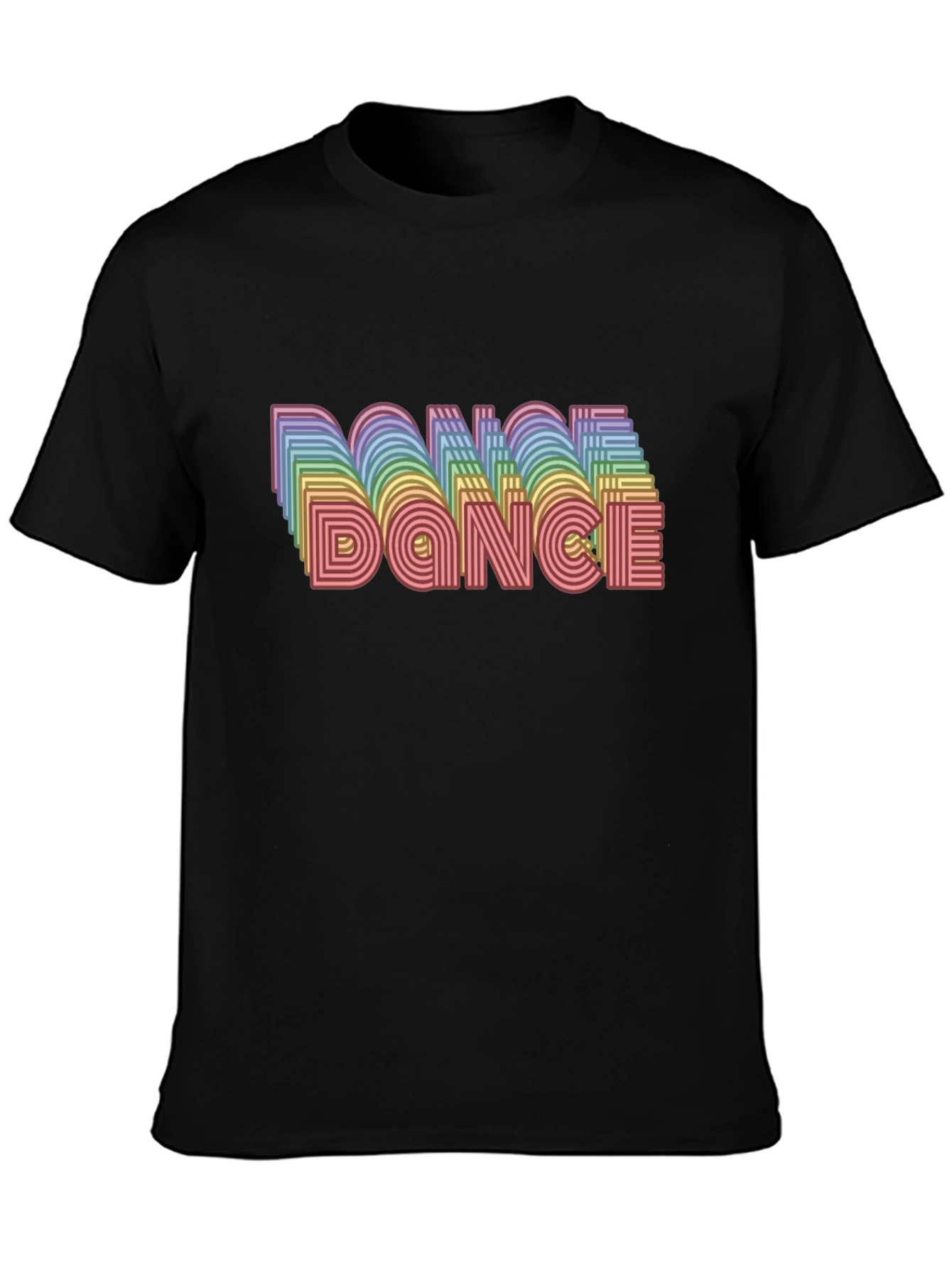 Retro Dance Graphic Black T-Shirt