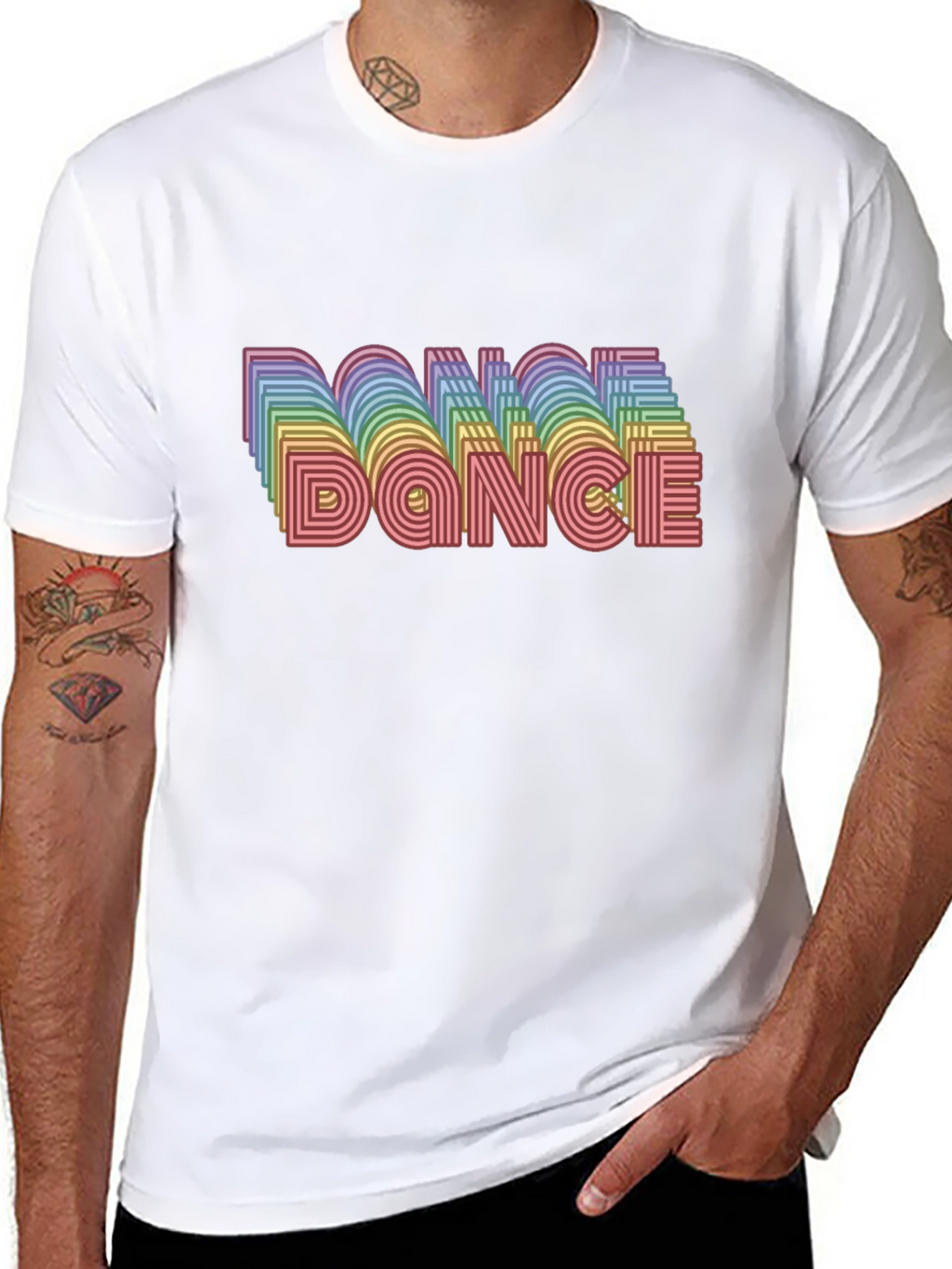 Retro Dance Graphic Black T-Shirt