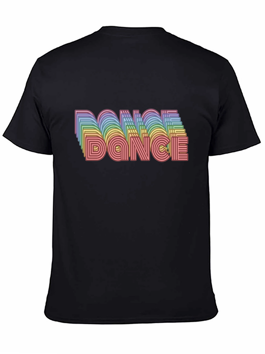 Retro Dance Graphic Black T-Shirt
