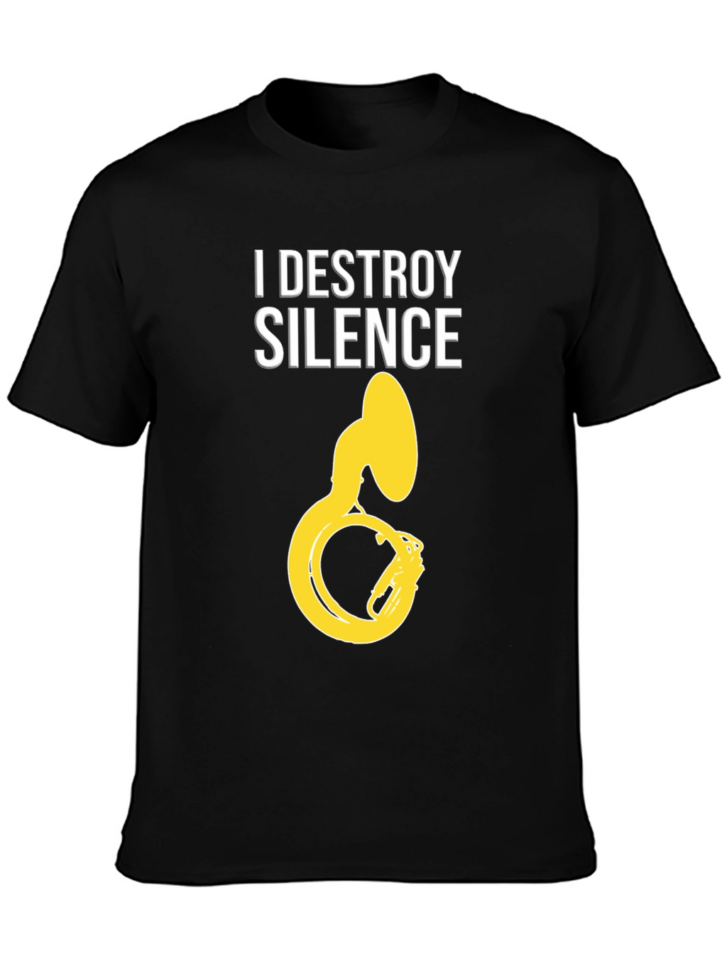 I Destroy Silence Tuba Graphic Tee - Black