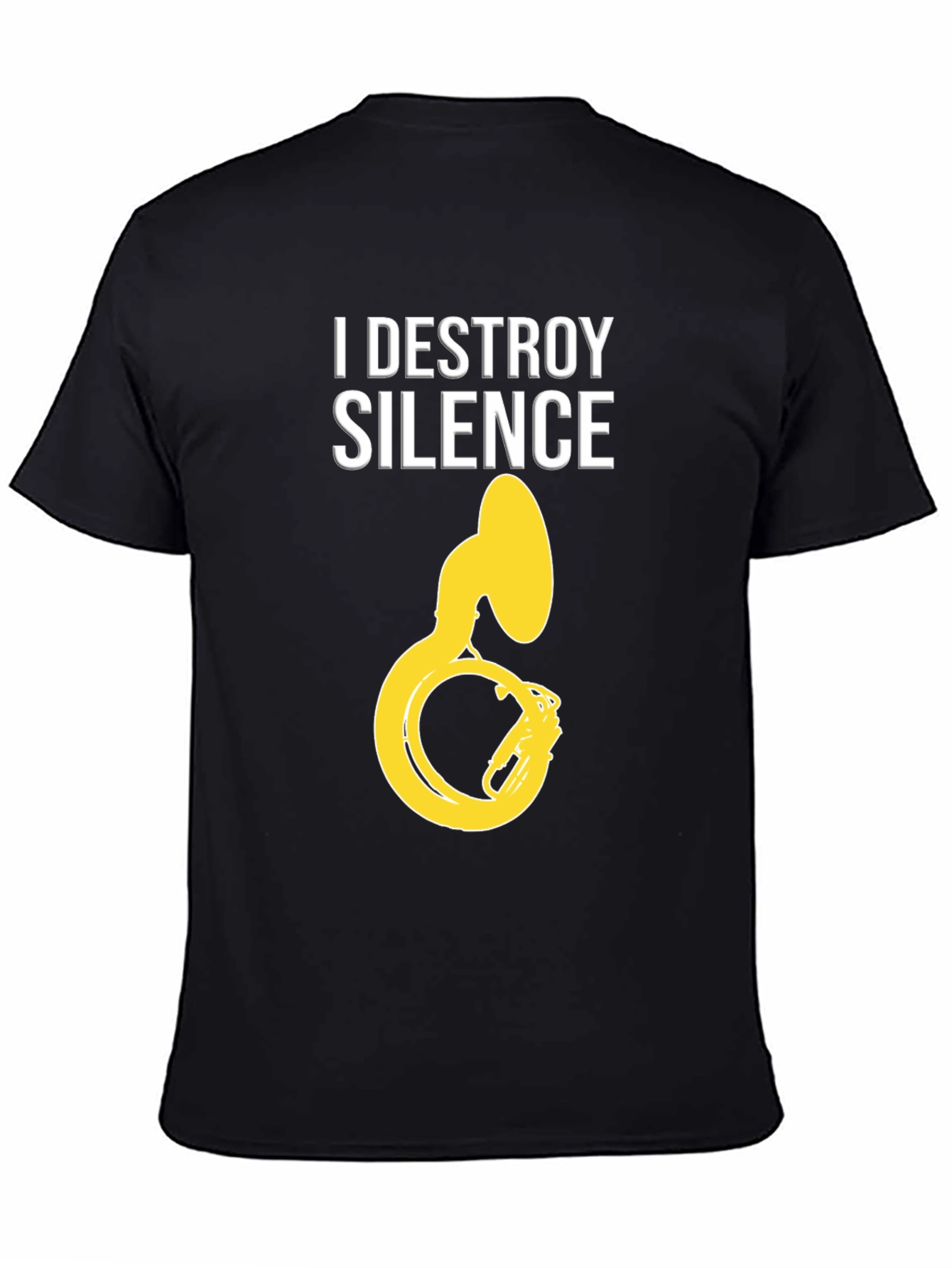 I Destroy Silence Tuba Graphic Tee - Black