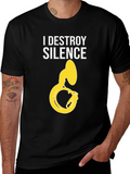 I Destroy Silence Tuba Graphic Tee - Black