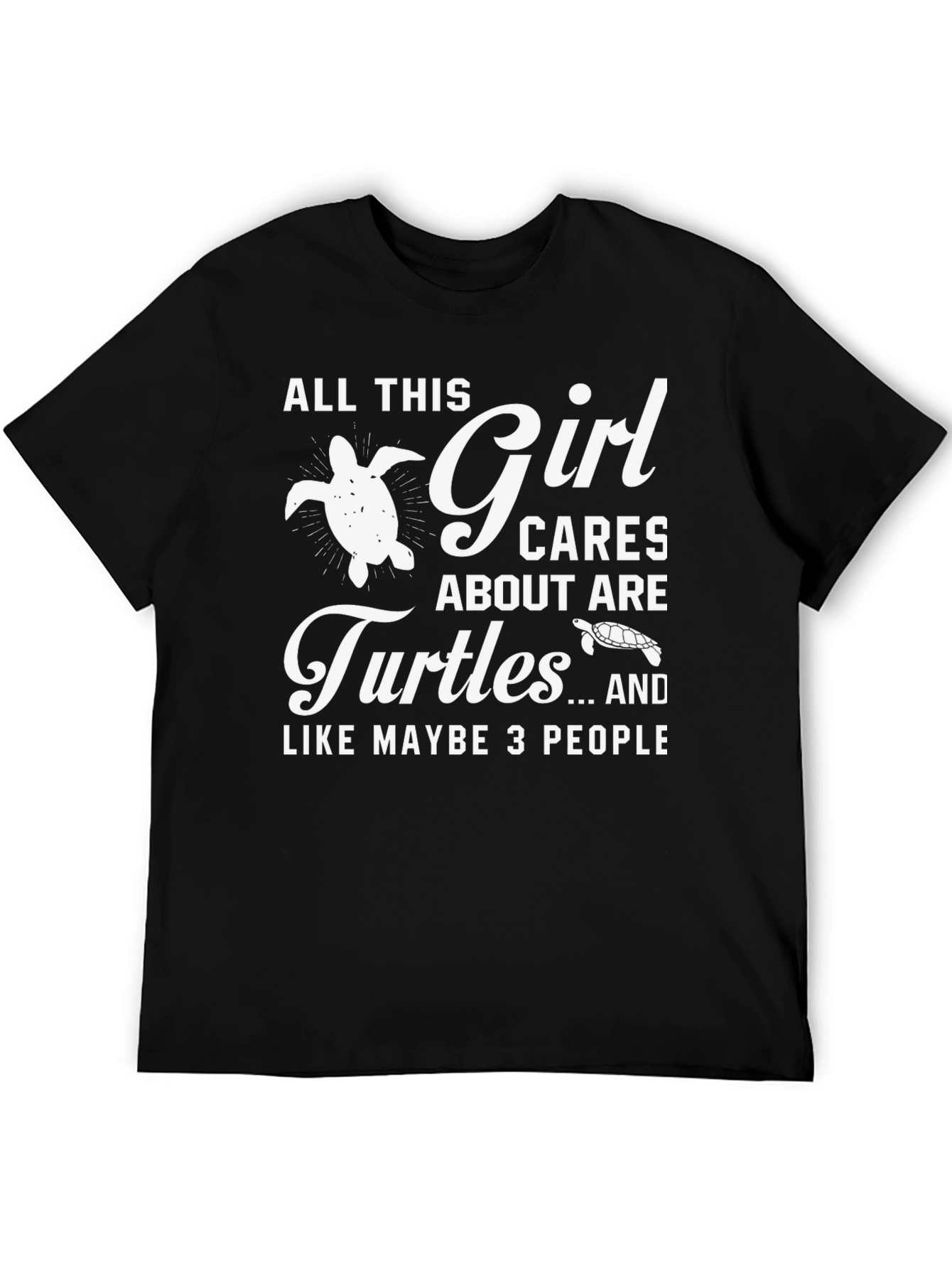 Girl Cares About Turtles Graphic Tee
