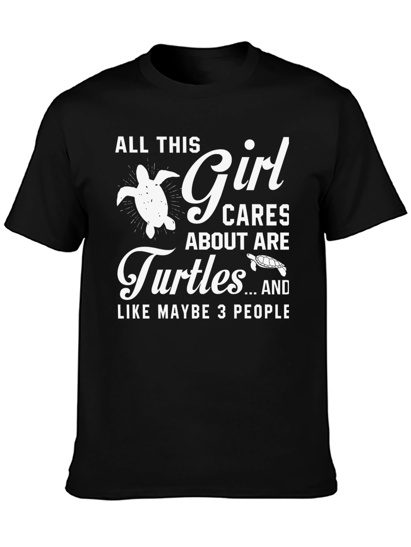 Girl Cares About Turtles Graphic Tee