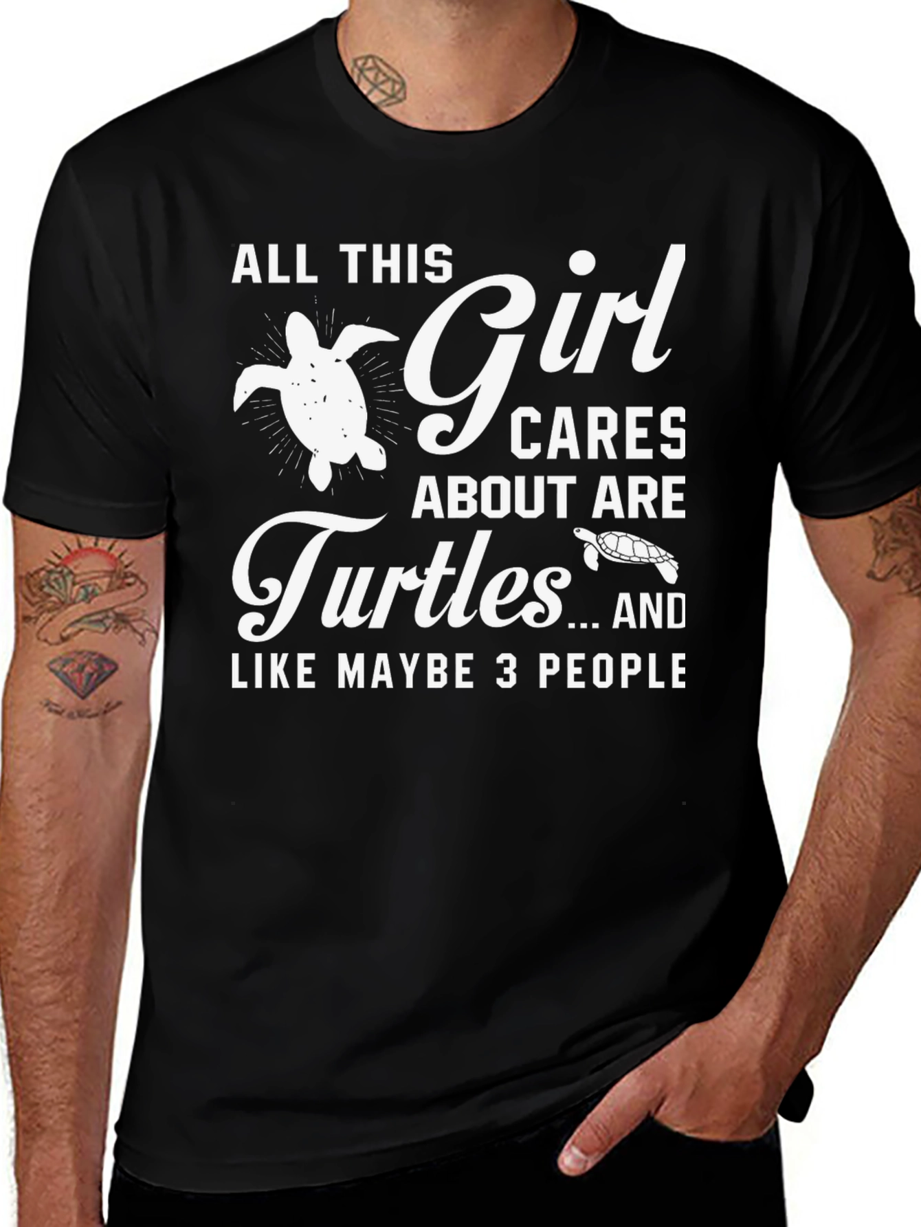 Girl Cares About Turtles Graphic Tee