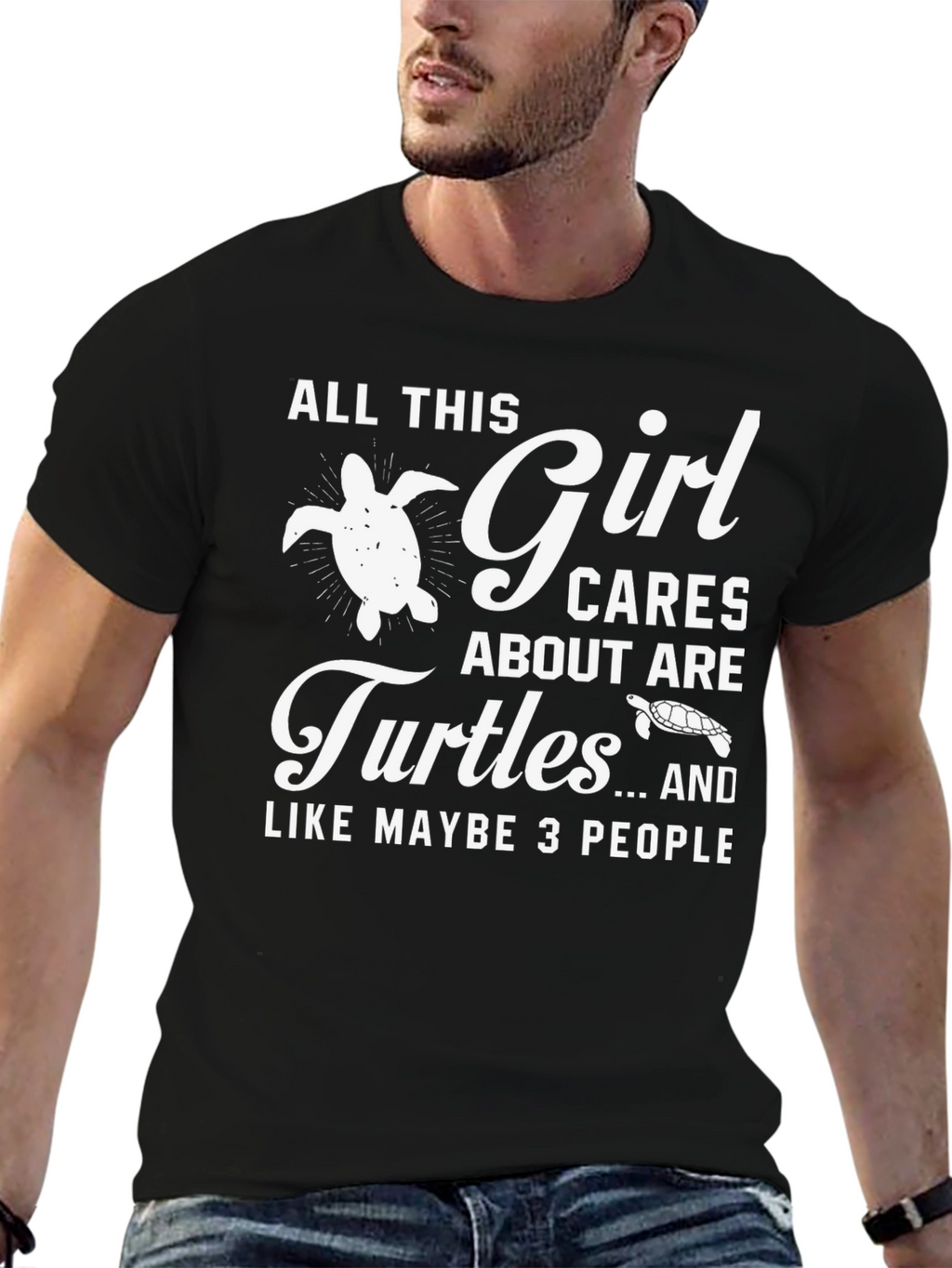Girl Cares About Turtles Graphic Tee
