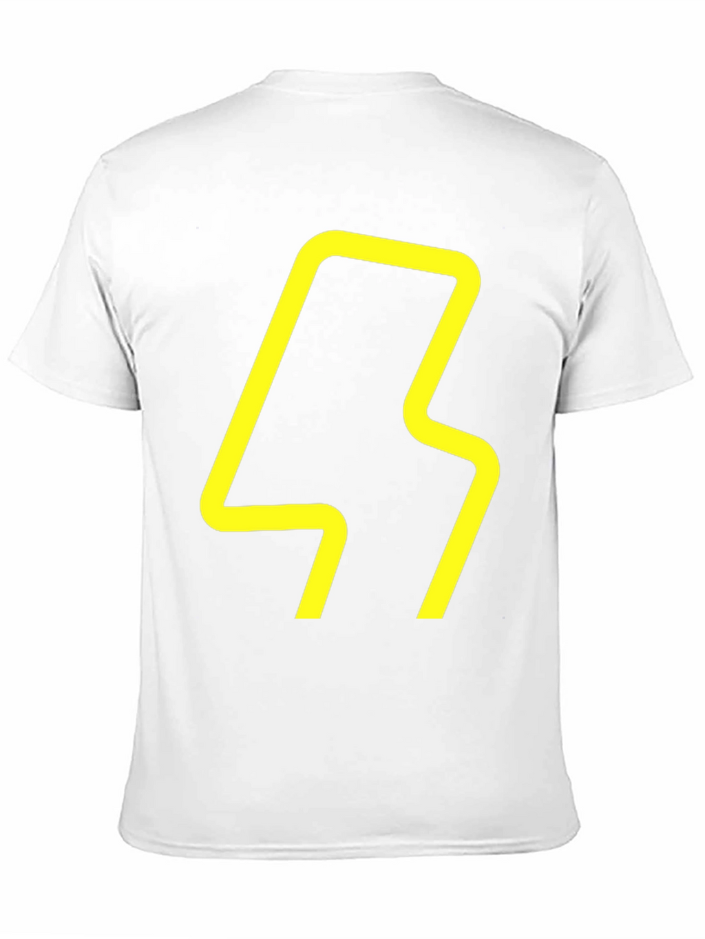 Modern Graphic Tee - Yellow Abstract Design on Black