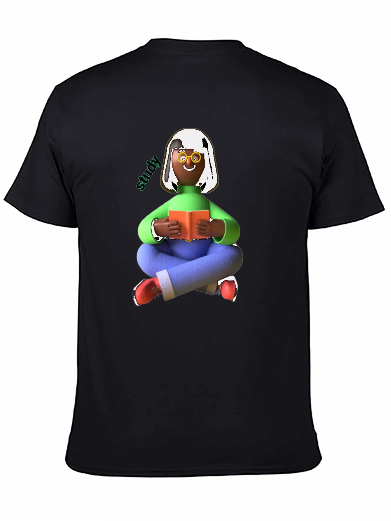 Study Time Black Graphic Tee