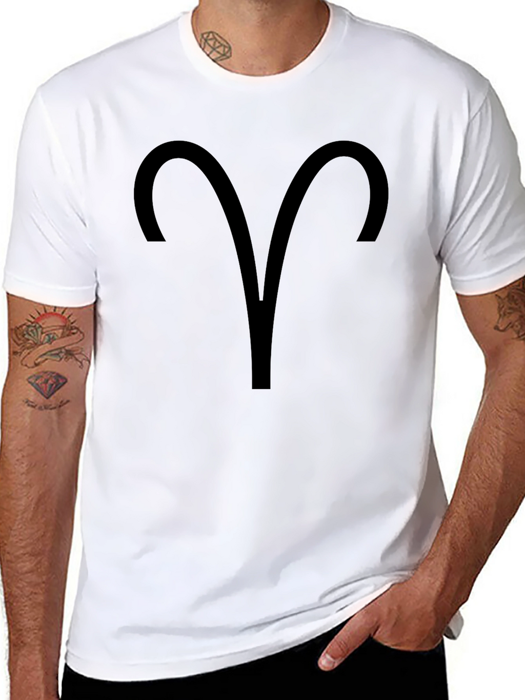 Aries Zodiac Sign Black T-Shirt