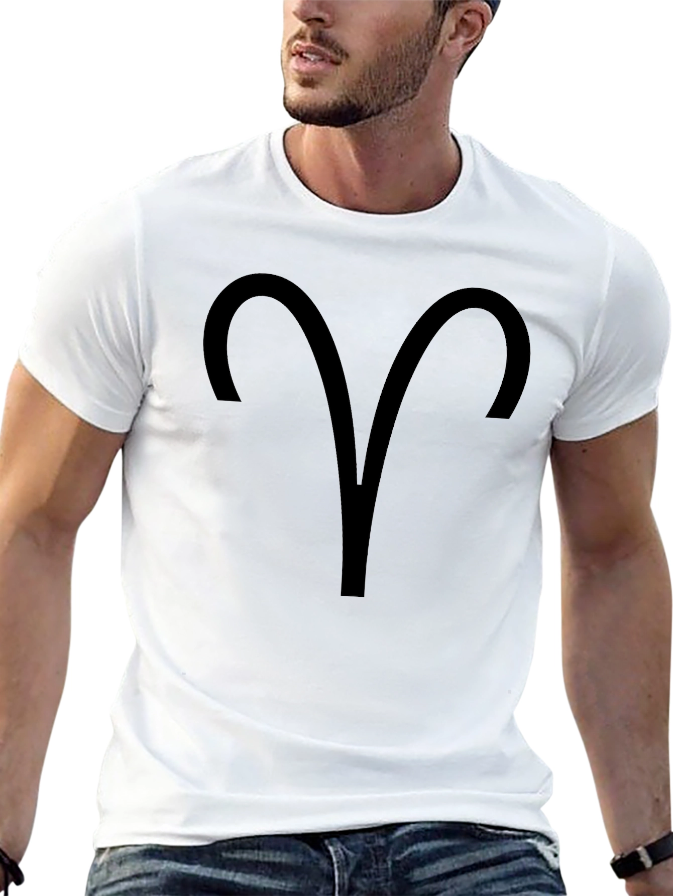 Aries Zodiac Sign Black T-Shirt