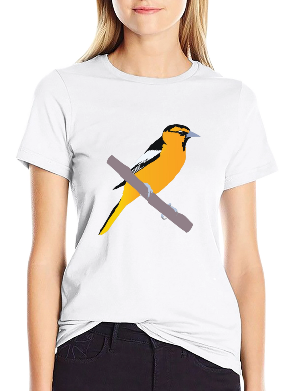Oriole Bird Graphic Tee - Casual Style