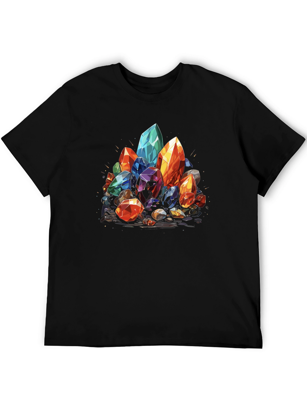 Crystal Cluster Graphic Tee - Modern Style