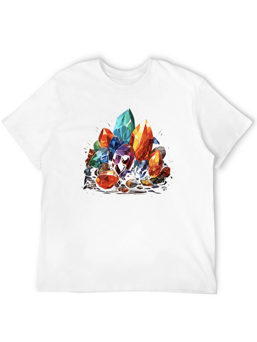Crystal Cluster Graphic Tee - Modern Style