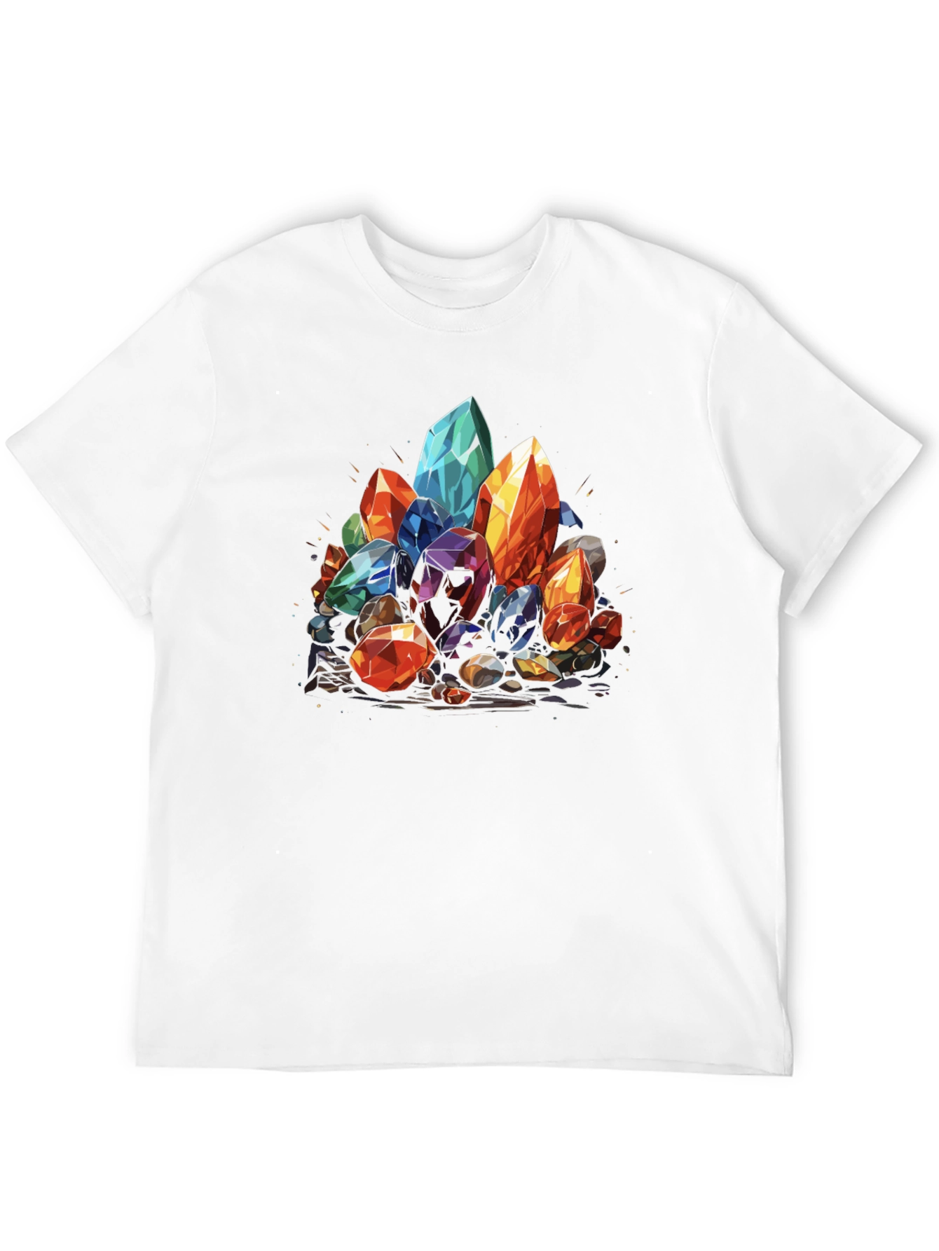 Crystal Cluster Graphic Tee - Modern Style