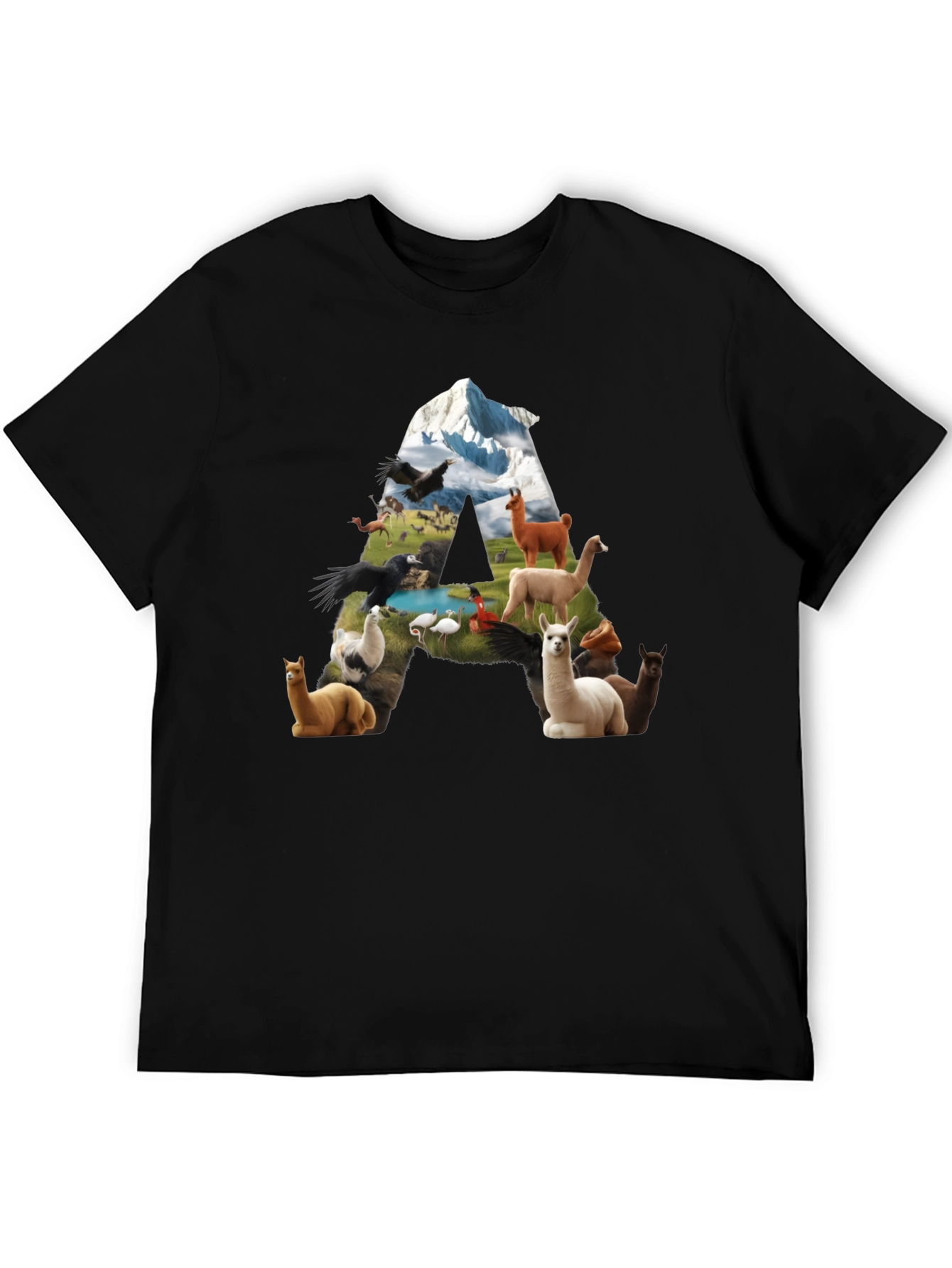 Llama Letter Graphic T-Shirt
