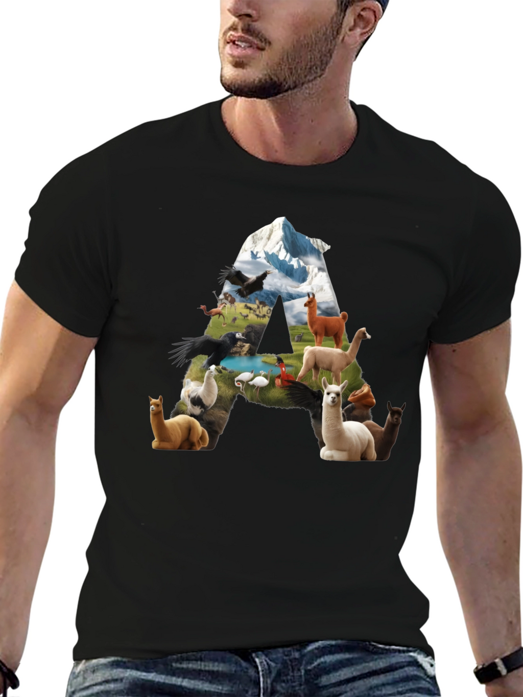 Llama Letter Graphic T-Shirt