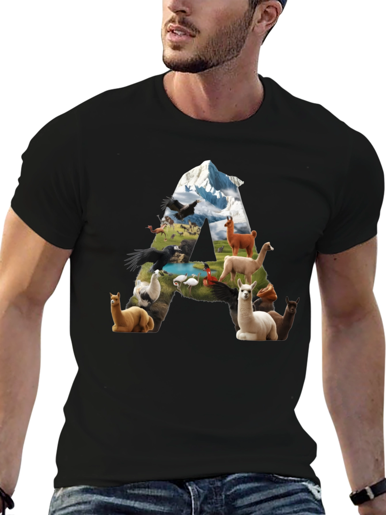 Llama Letter Graphic T-Shirt