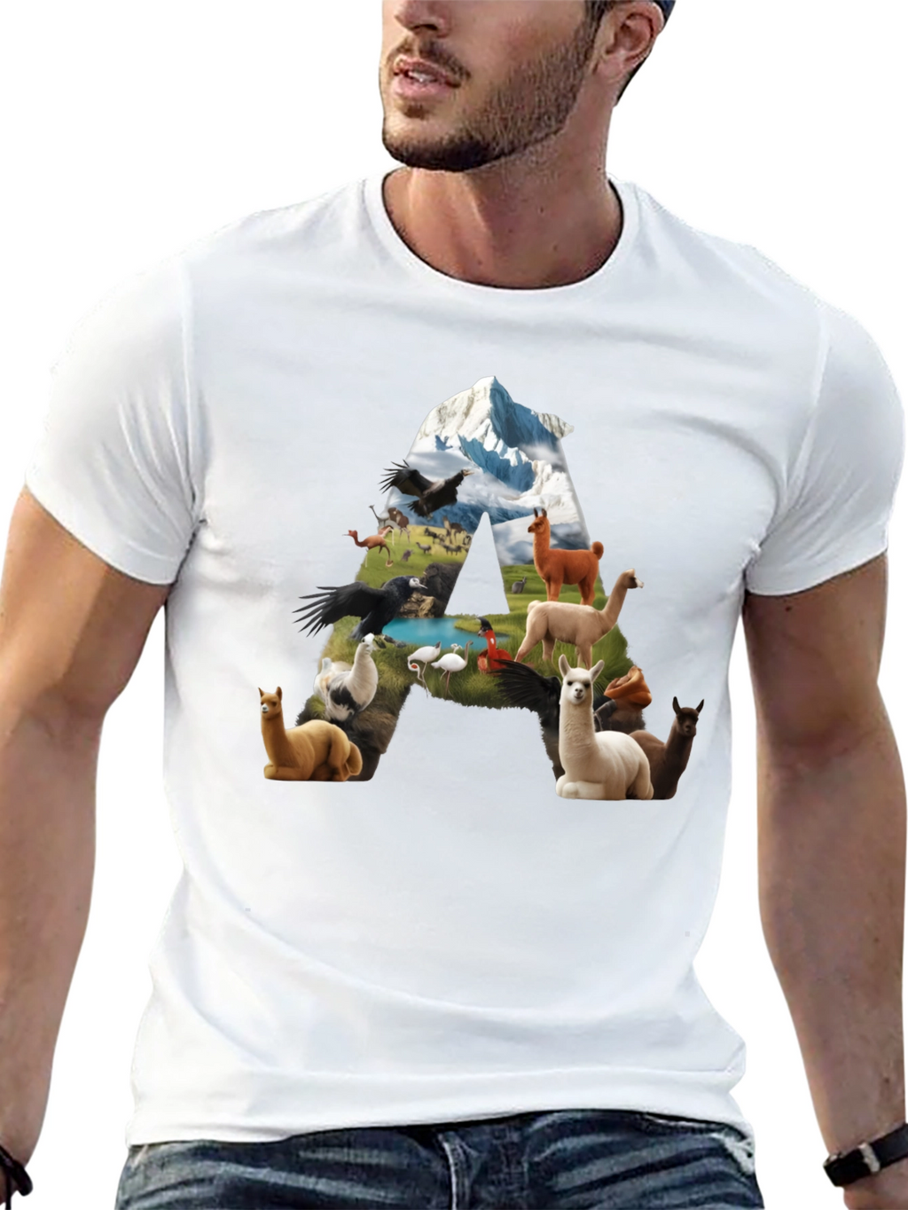 Llama Letter Graphic T-Shirt