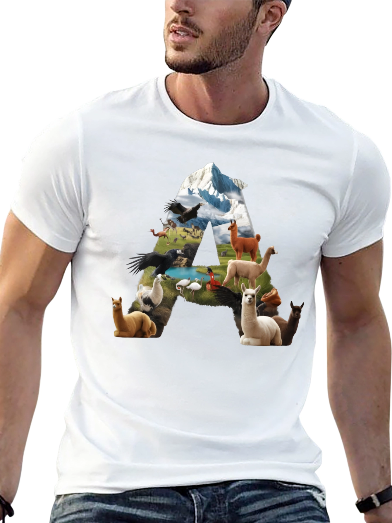 Llama Letter Graphic T-Shirt