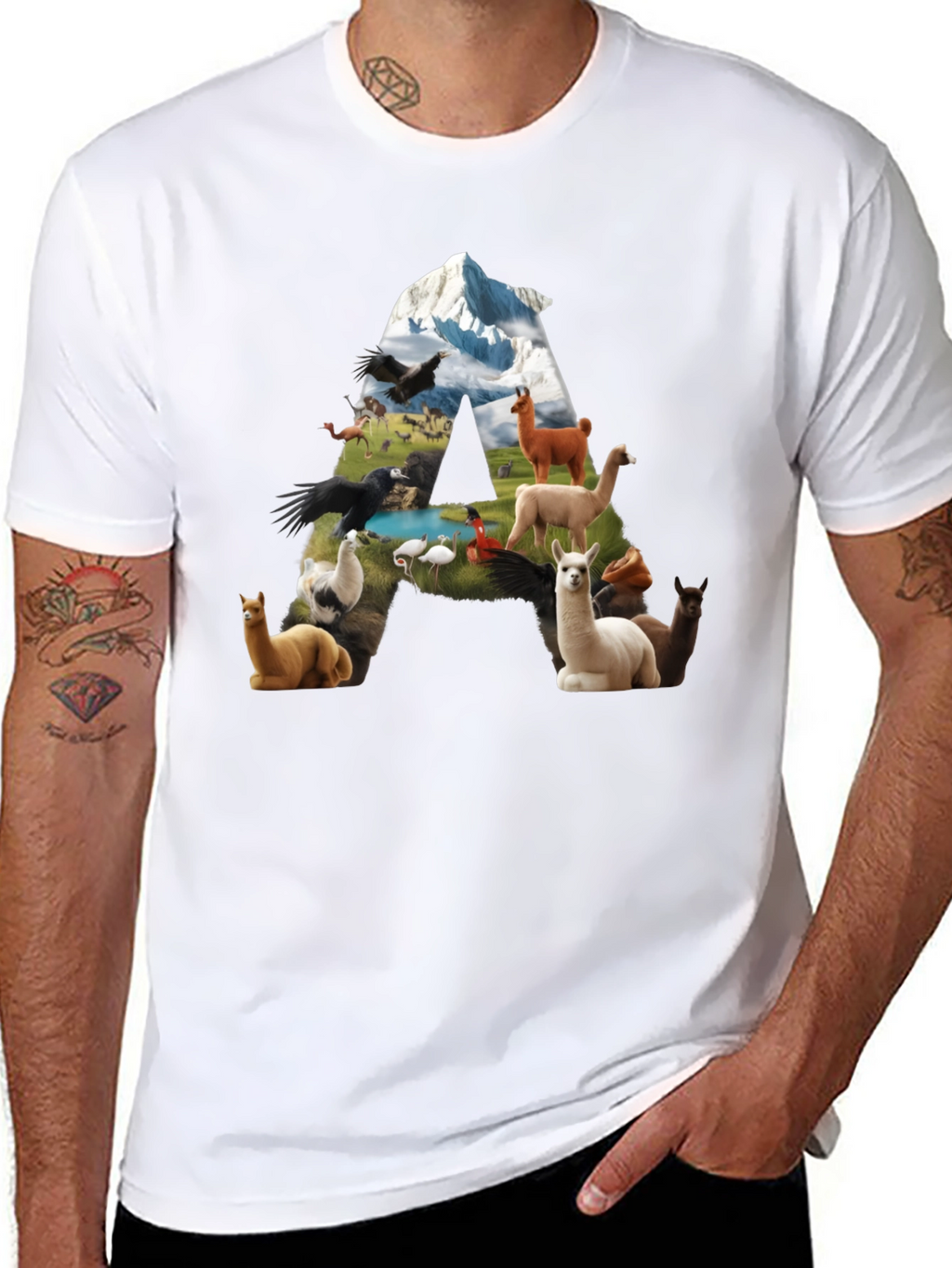 Llama Letter Graphic T-Shirt